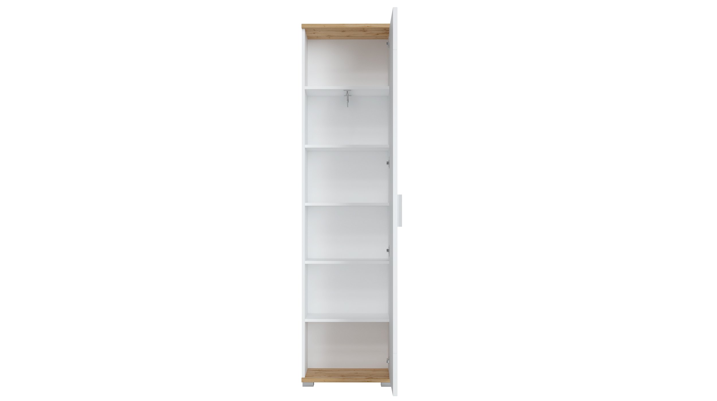 Garderobenschrank alpinweiß  - Wotan Eiche 199 cm - HOLA