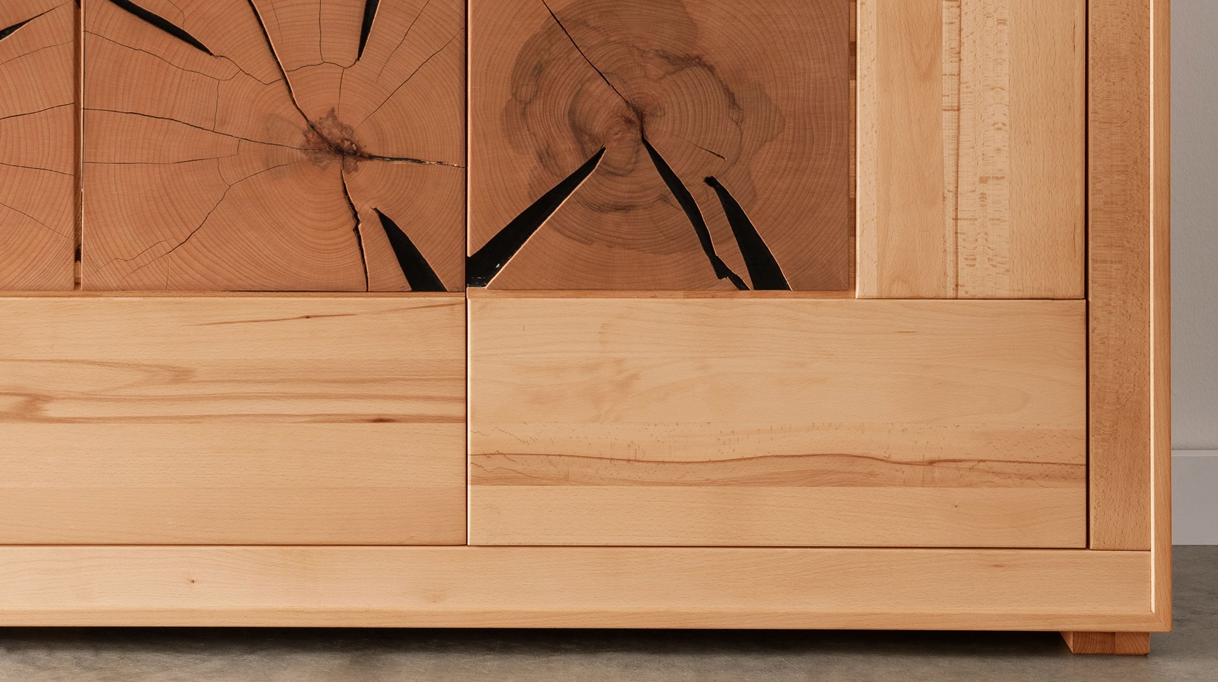 Sideboard mit 3 Türen Kernbuche massiv - 171 cm - LUIS