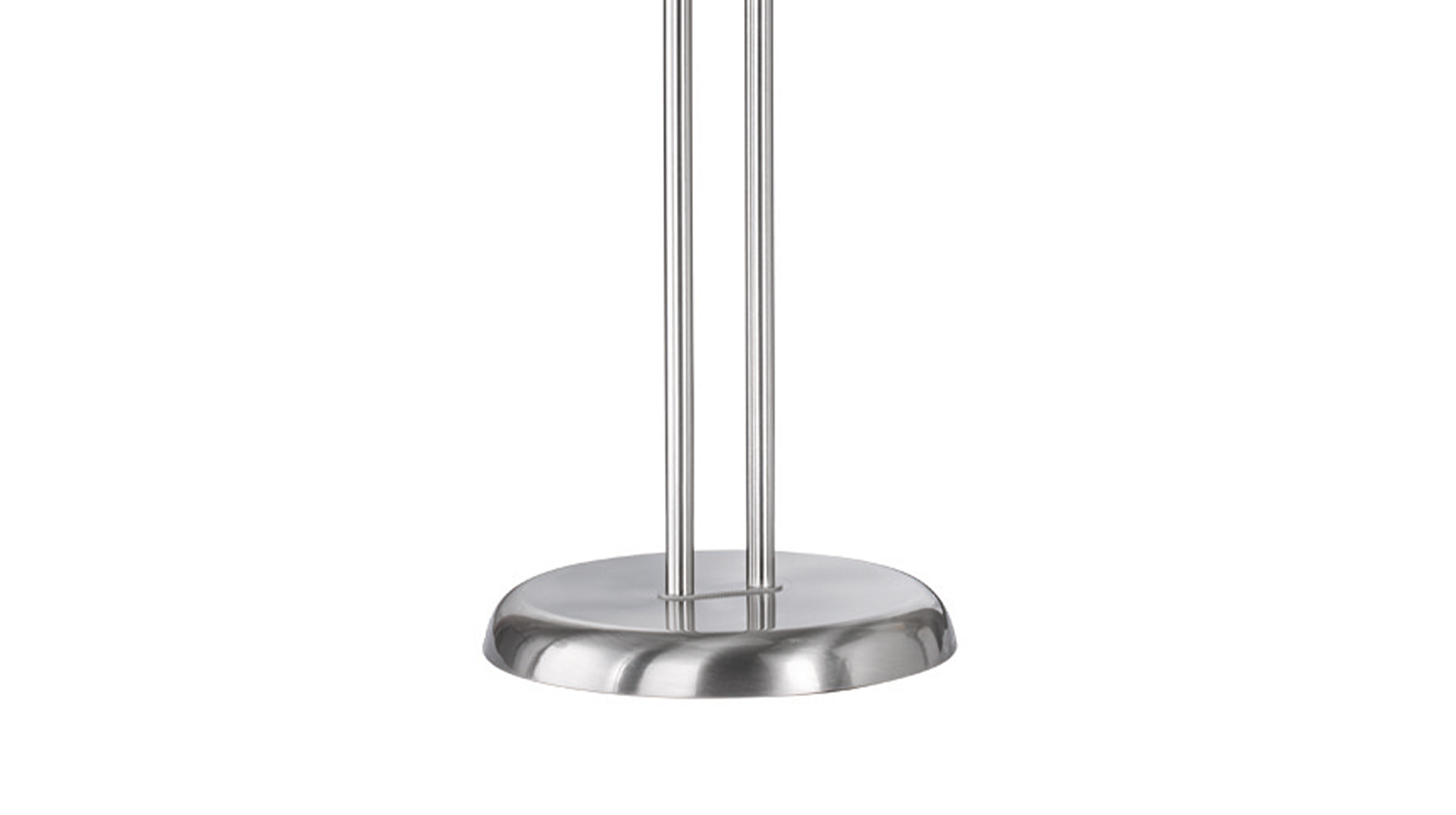 Stehlampe nickelfarben ca. 125 cm 2-Flammig - ANTIBES