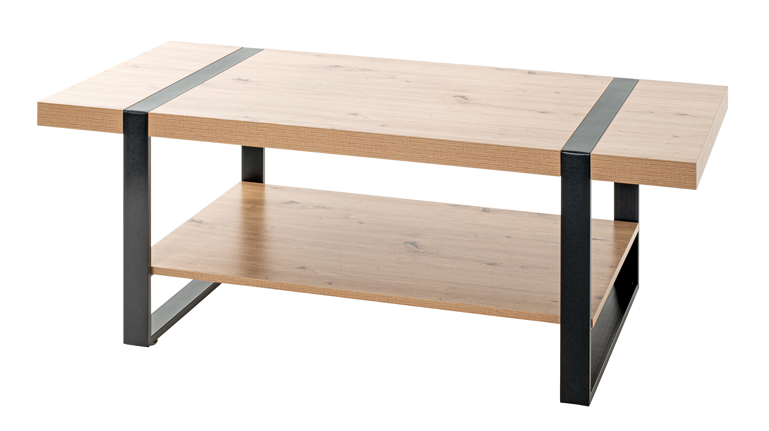 Couchtisch Eiche Optik 120 x 60 cm Kufengestell - Saragossa Couchtisch Eiche Optik 120 x 60 cm Kufengestell - Saragossa