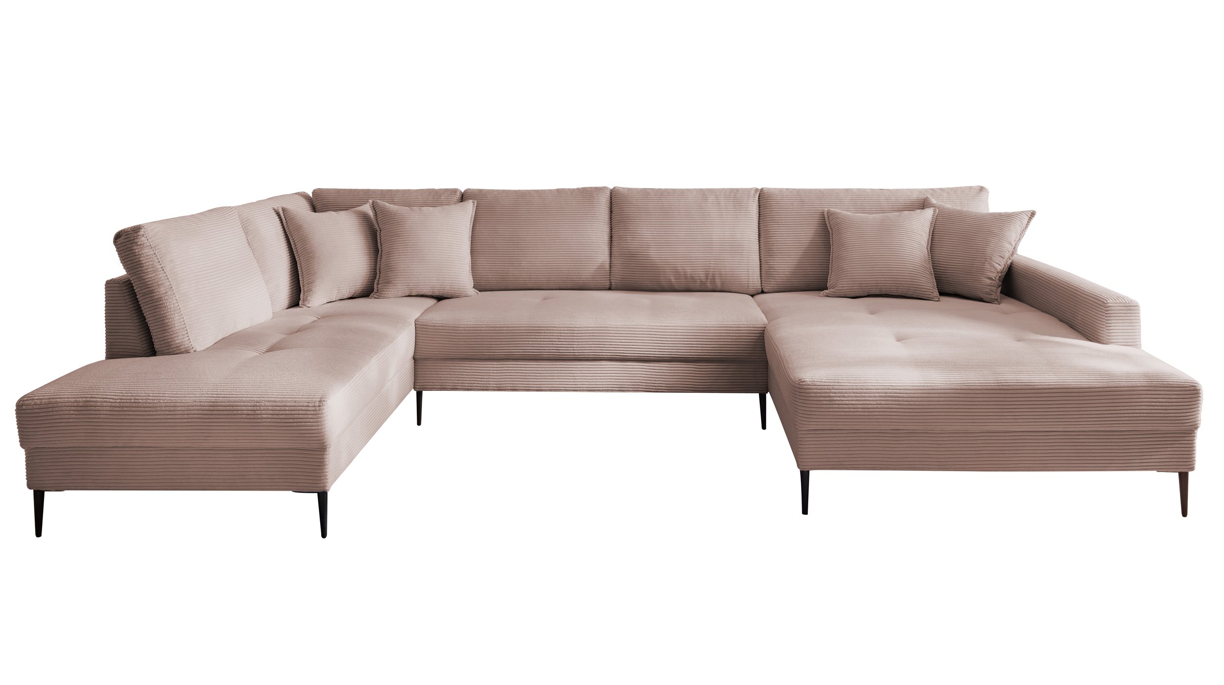 Wohnlandschaft Cord rosa - 360 cm - SUMMER Wohnlandschaft Cord rosa - 360 cm - SUMMER