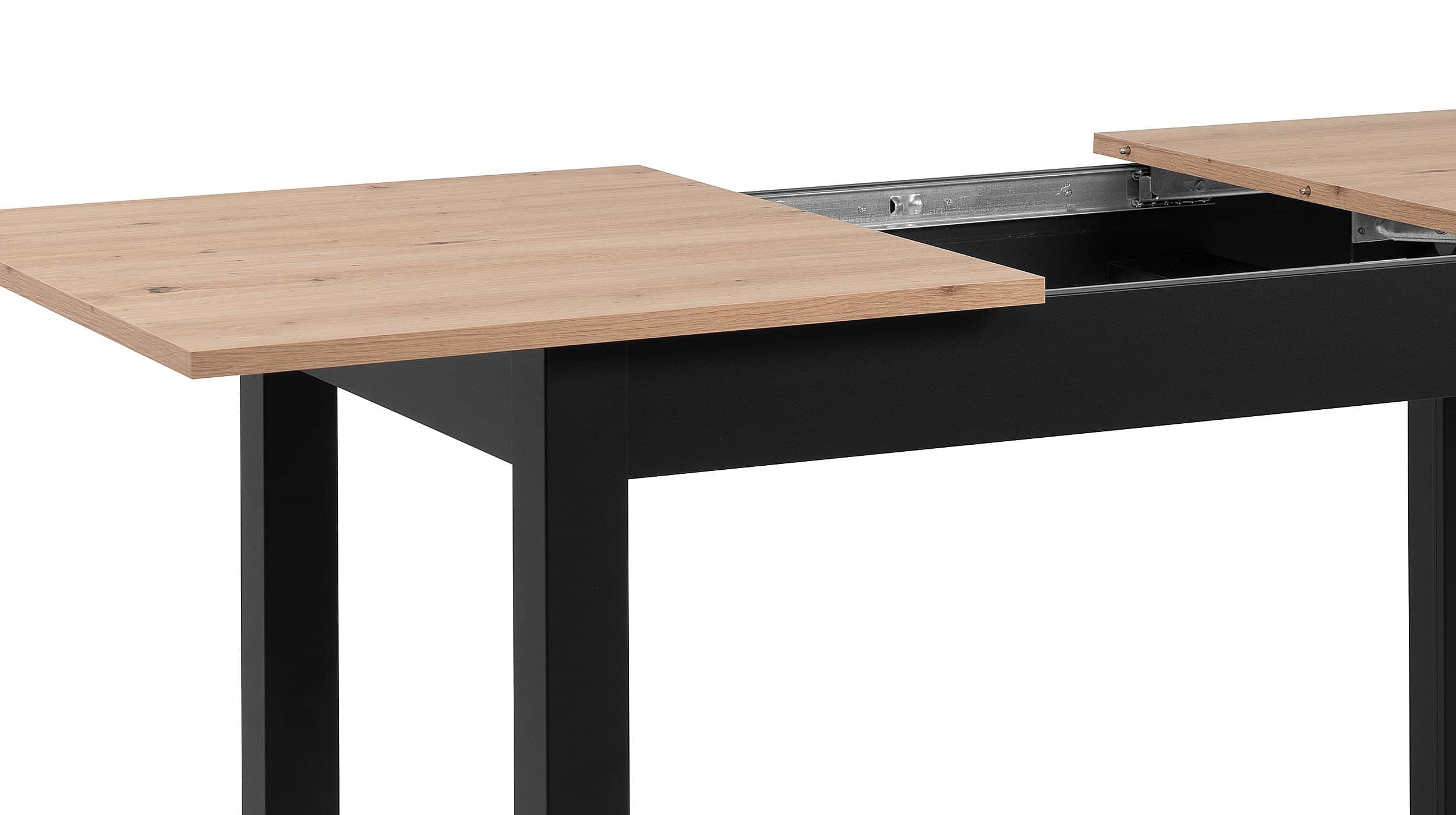 Esstisch 120 - 160 cm Sonoma Eiche - Schwarz - COBURG