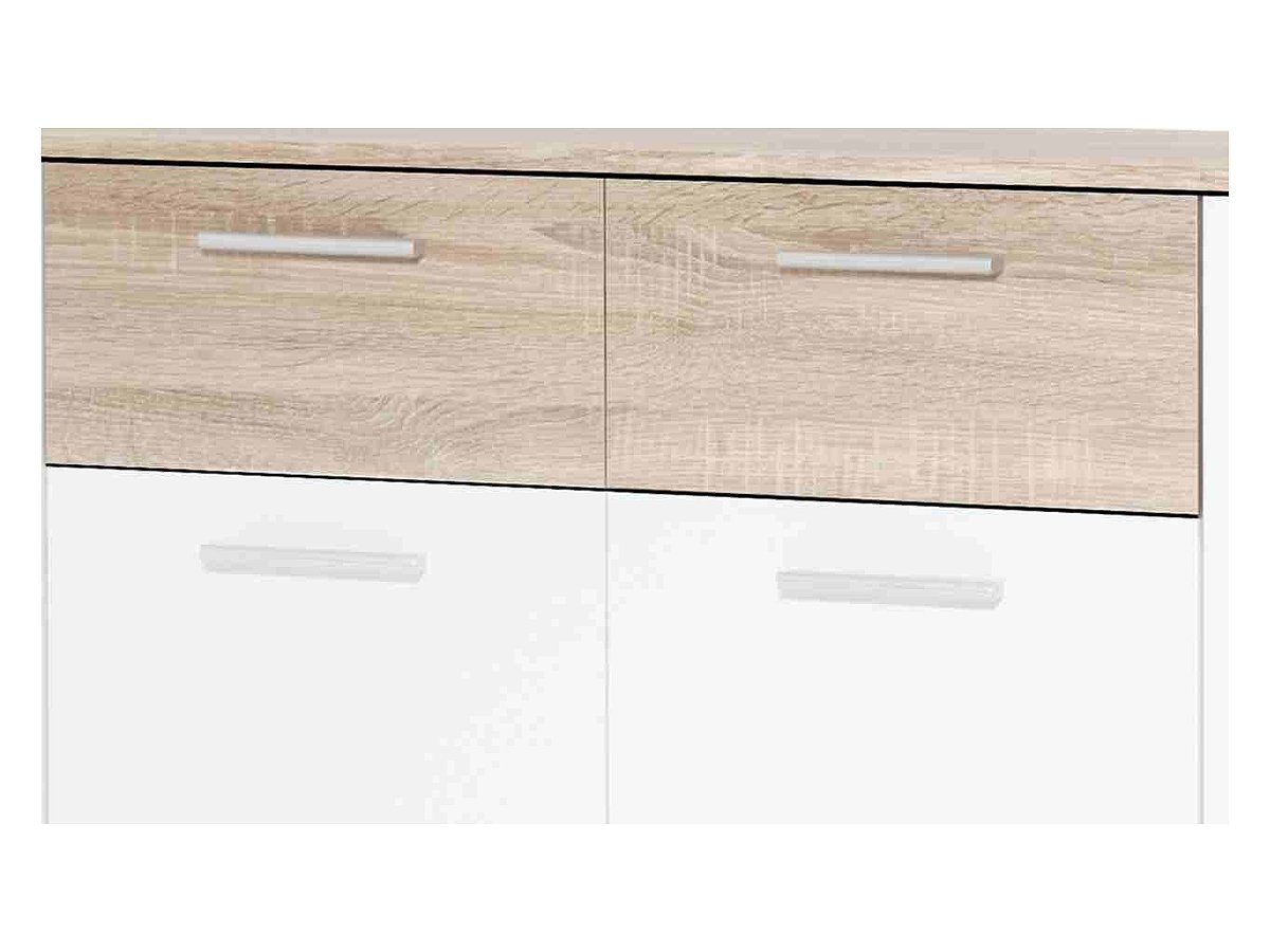 Kommode Sonoma Eiche - weiß 160 cm - JACKY