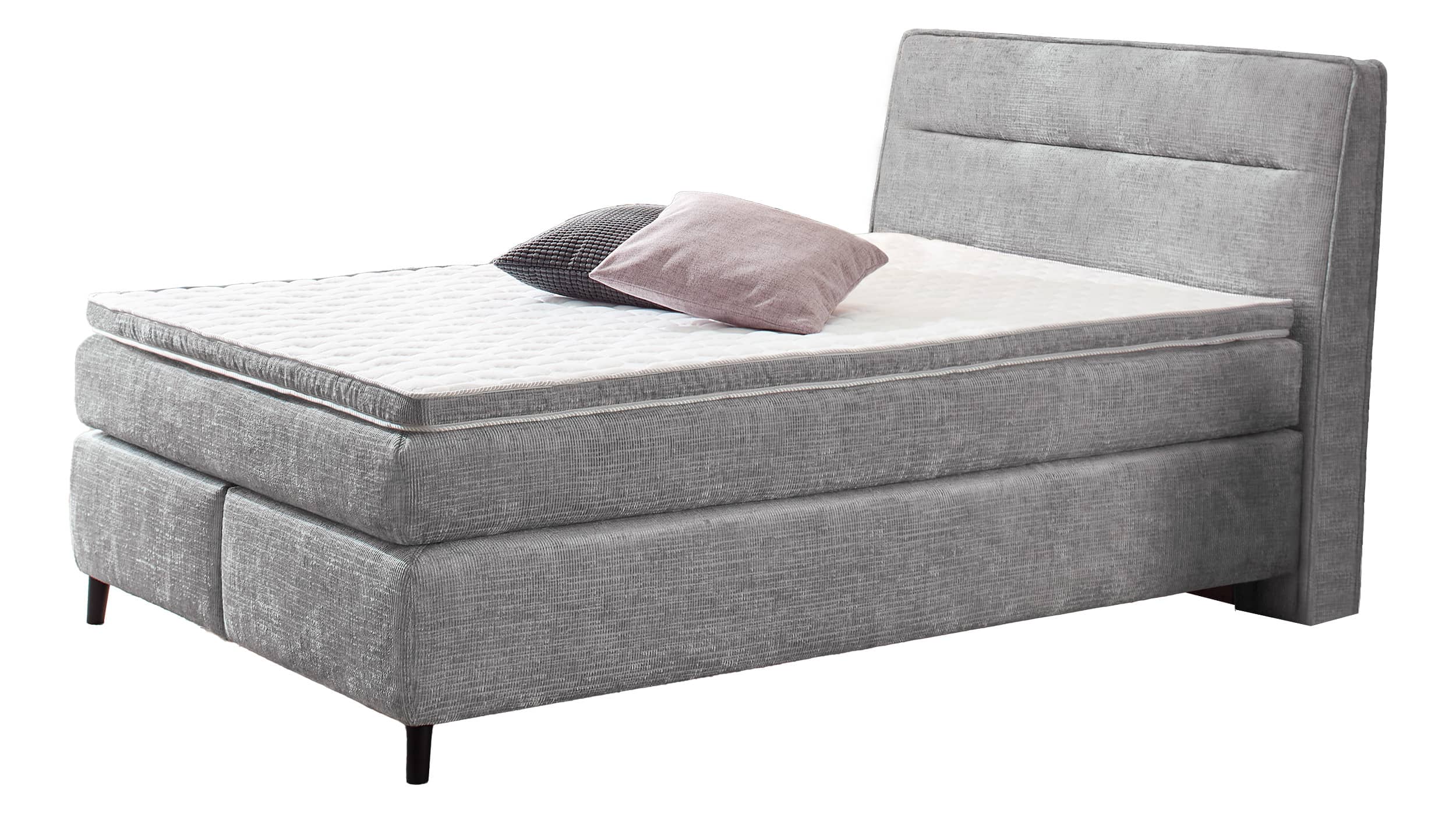 Boxspringbett 140 x 200 cm hellgrau Chenille - BETTY Boxspringbett 140 x 200 cm hellgrau Chenille - BETTY