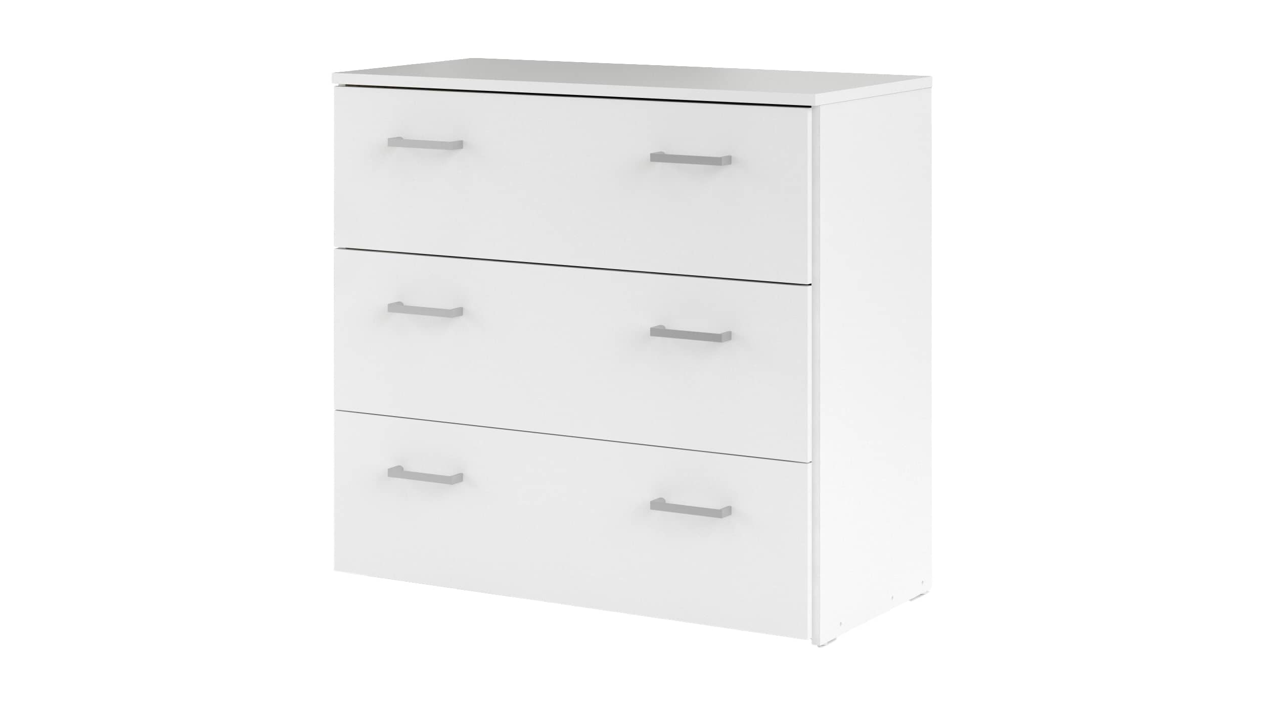 Kommode mit 3 Schubladen weiss 74 x 70 cm - SPACE Kommode mit 3 Schubladen weiss 74 x 70 cm - SPACE