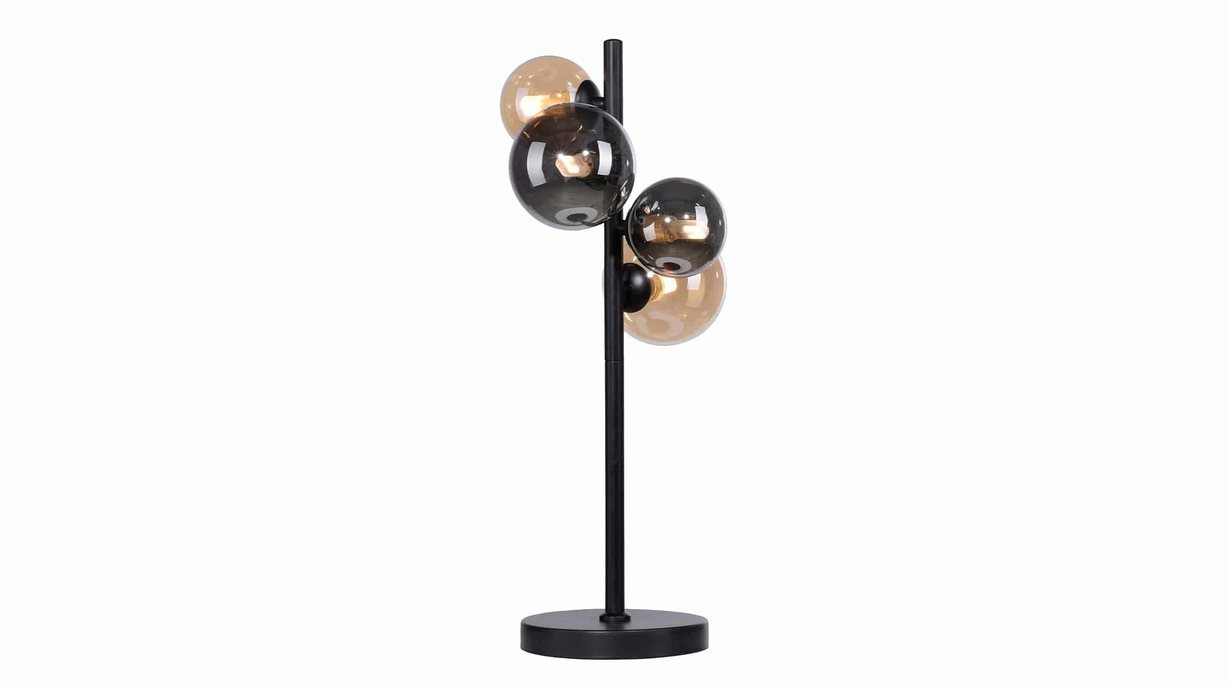 Tischlampe LED schwarz 24 x 48 cm Rauchglas - POPSICLE Tischlampe LED schwarz 24 x 48 cm Rauchglas - POPSICLE