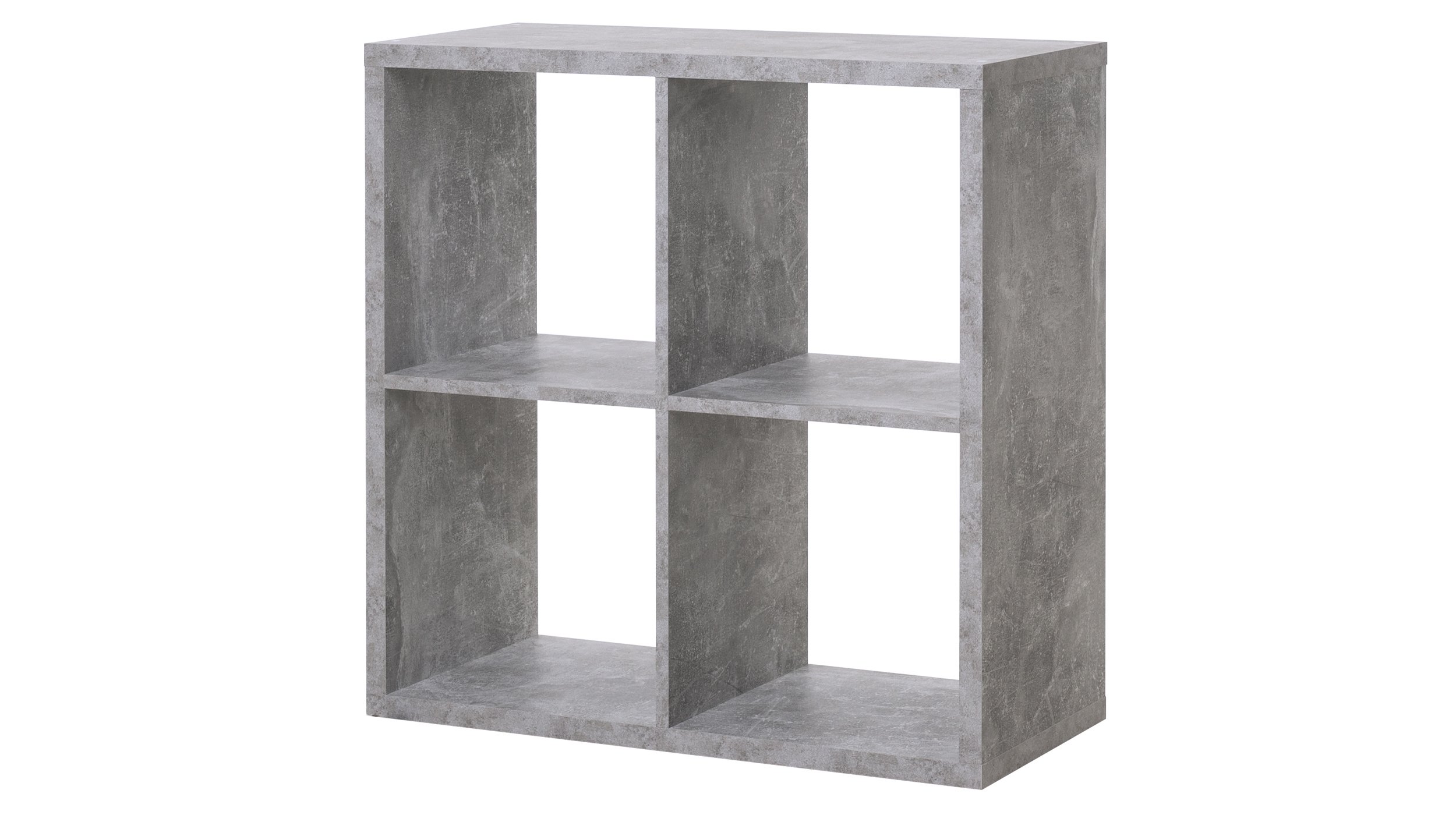 Standregal Betonoptik 73 x 73 cm - 4 Fächer - MAX Standregal Betonoptik 73 x 73 cm - 4 Fächer - MAX