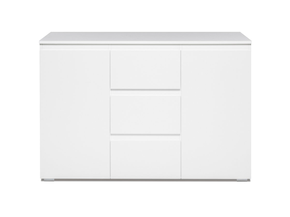Kommode mit 3 Schubladen weiß matt 120 cm - IMAGE Kommode mit 3 Schubladen weiß matt 120 cm - IMAGE