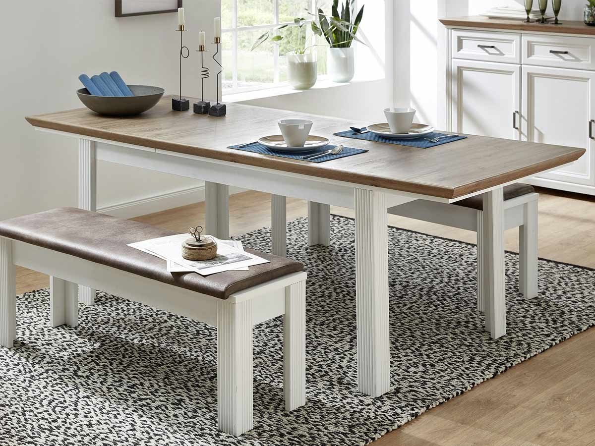 Esstisch 160 - 220 cm ausziehbar Artisan Eiche/Pinie - JASMIN