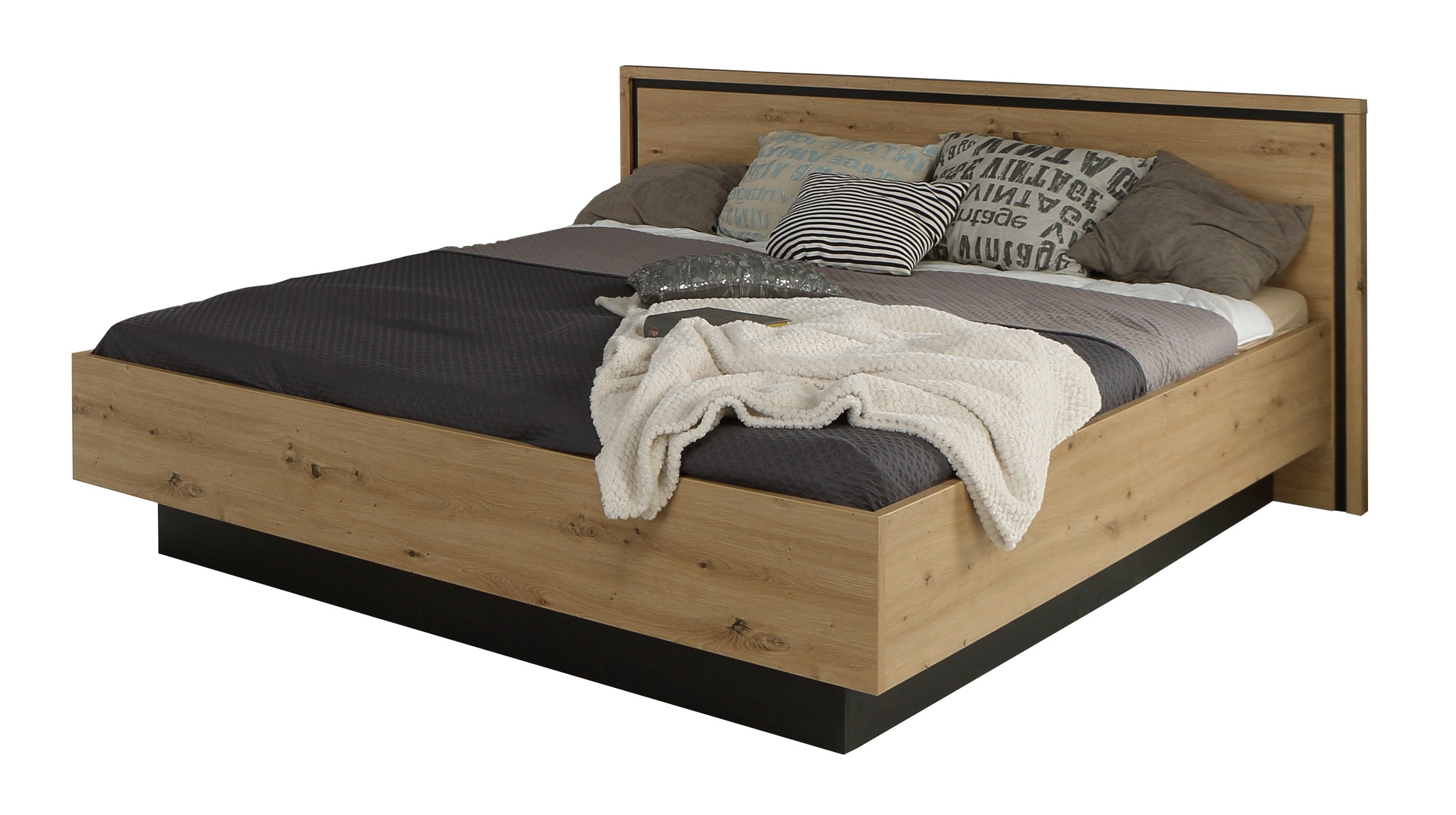 Doppelbett Futonbett 180 x 200 cm Artisan Eiche - TRONDHEIM Doppelbett Futonbett 180 x 200 cm Artisan Eiche - TRONDHEIM