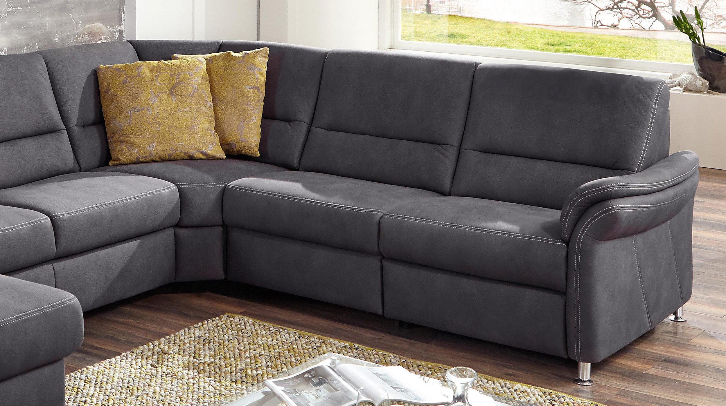 Couchliebe® Wohnlandschaft planbar - mammut grau - Basis Version - LEONARDO