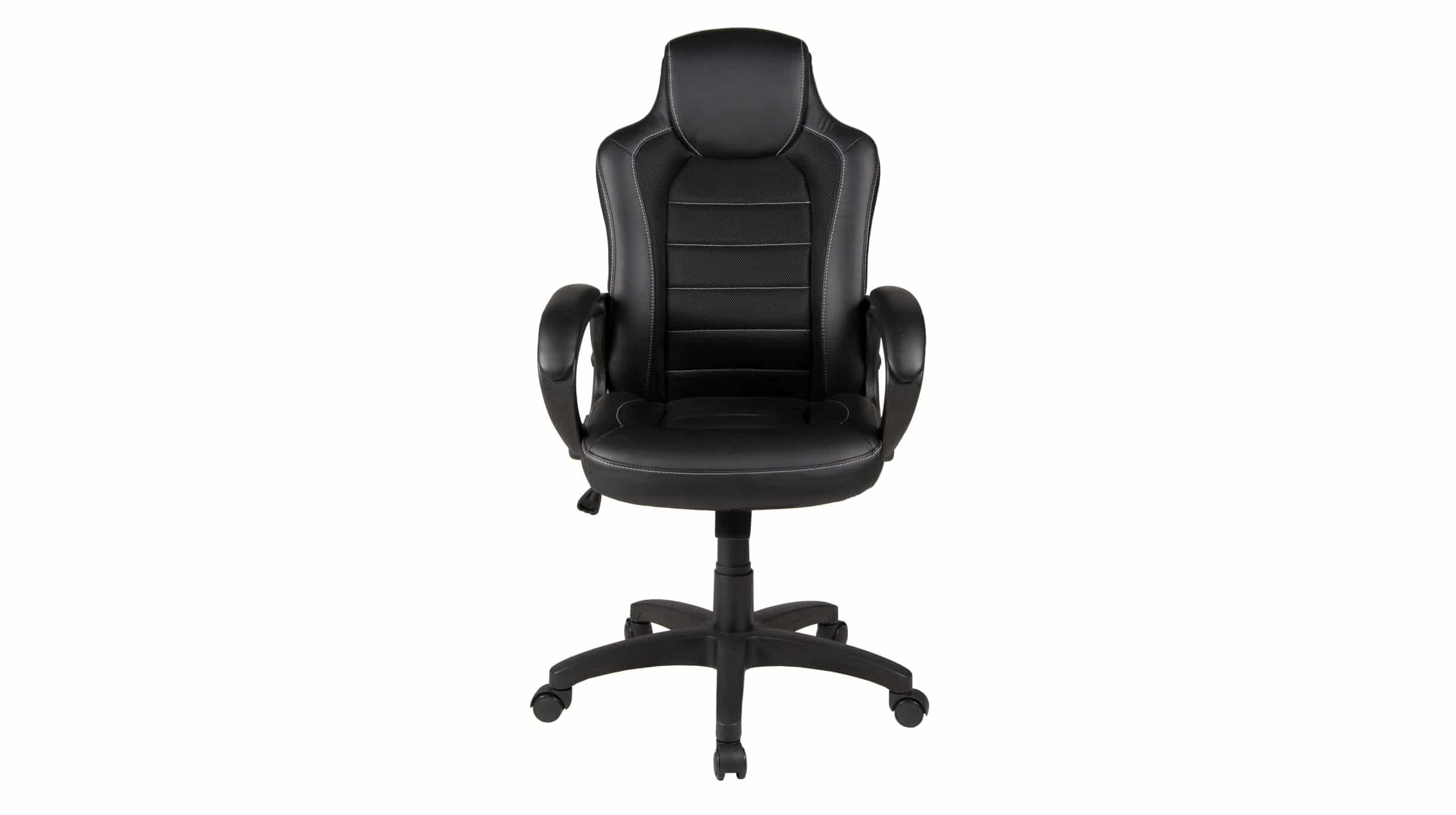 Chefsessel Drehstuhl schwarz Lederlook - JORIS