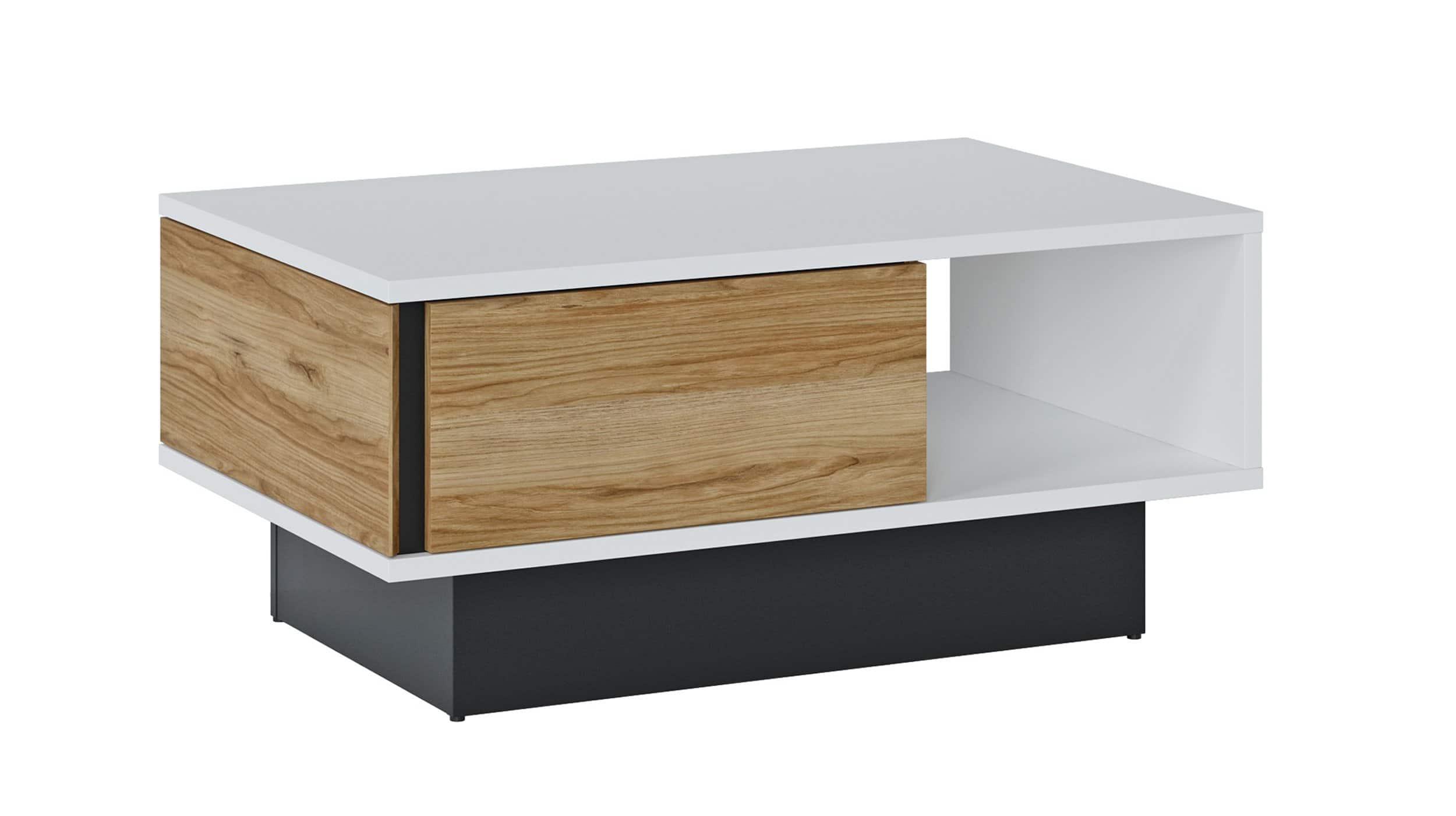 Couchtisch alpinweiß - Catania Eiche 100 x 64 cm - NOVENA Couchtisch alpinweiß - Catania Eiche 100 x 64 cm - NOVENA