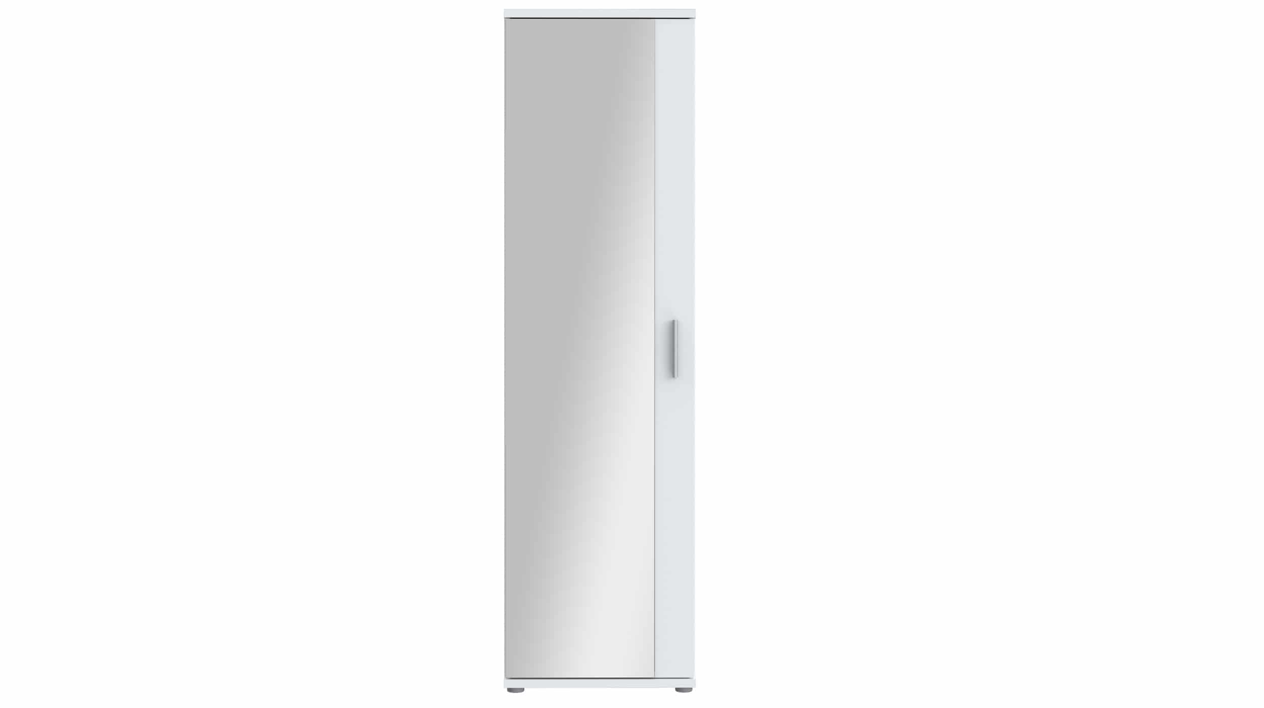 Mehrzweckschrank mit Spiegel weiß 50 x 179 cm - NET Mehrzweckschrank mit Spiegel weiß 50 x 179 cm - NET