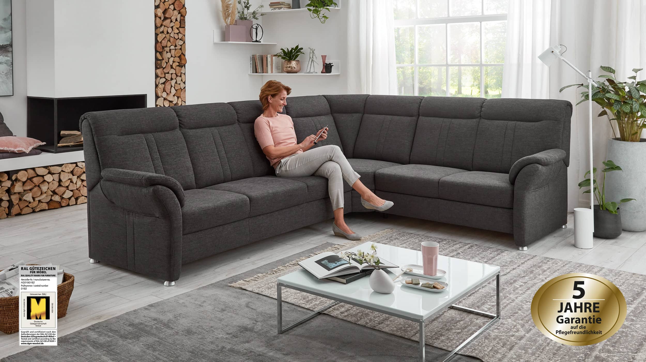 Couchliebe® Wohnlandschaft planbar - anthrazit - Basis Version - VINCENTO