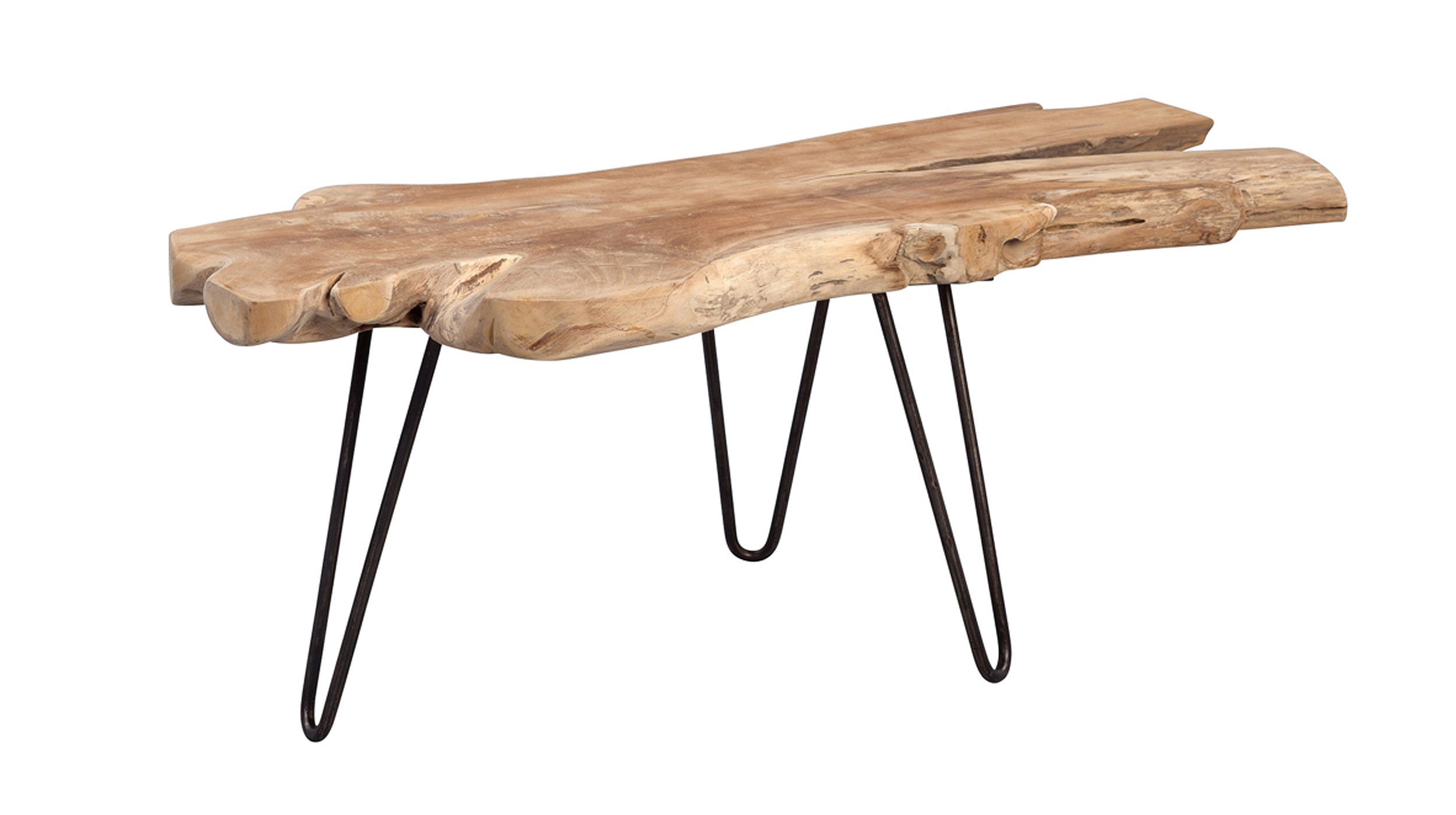 Couchtisch Massivholz Teak 100 x 40 cm - TALLUS Couchtisch Massivholz Teak 100 x 40 cm - TALLUS