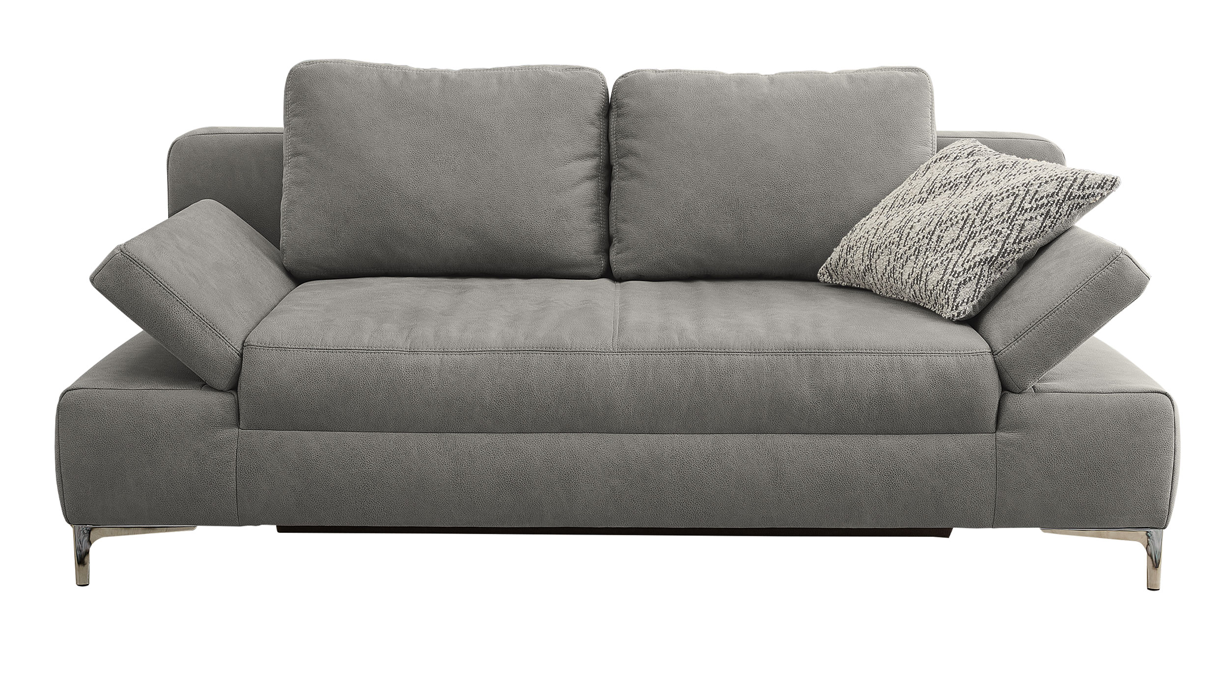 Schlafsofa grau mit Bettkasten Federkern 200 cm - JANO Schlafsofa grau mit Bettkasten Federkern 200 cm - JANO