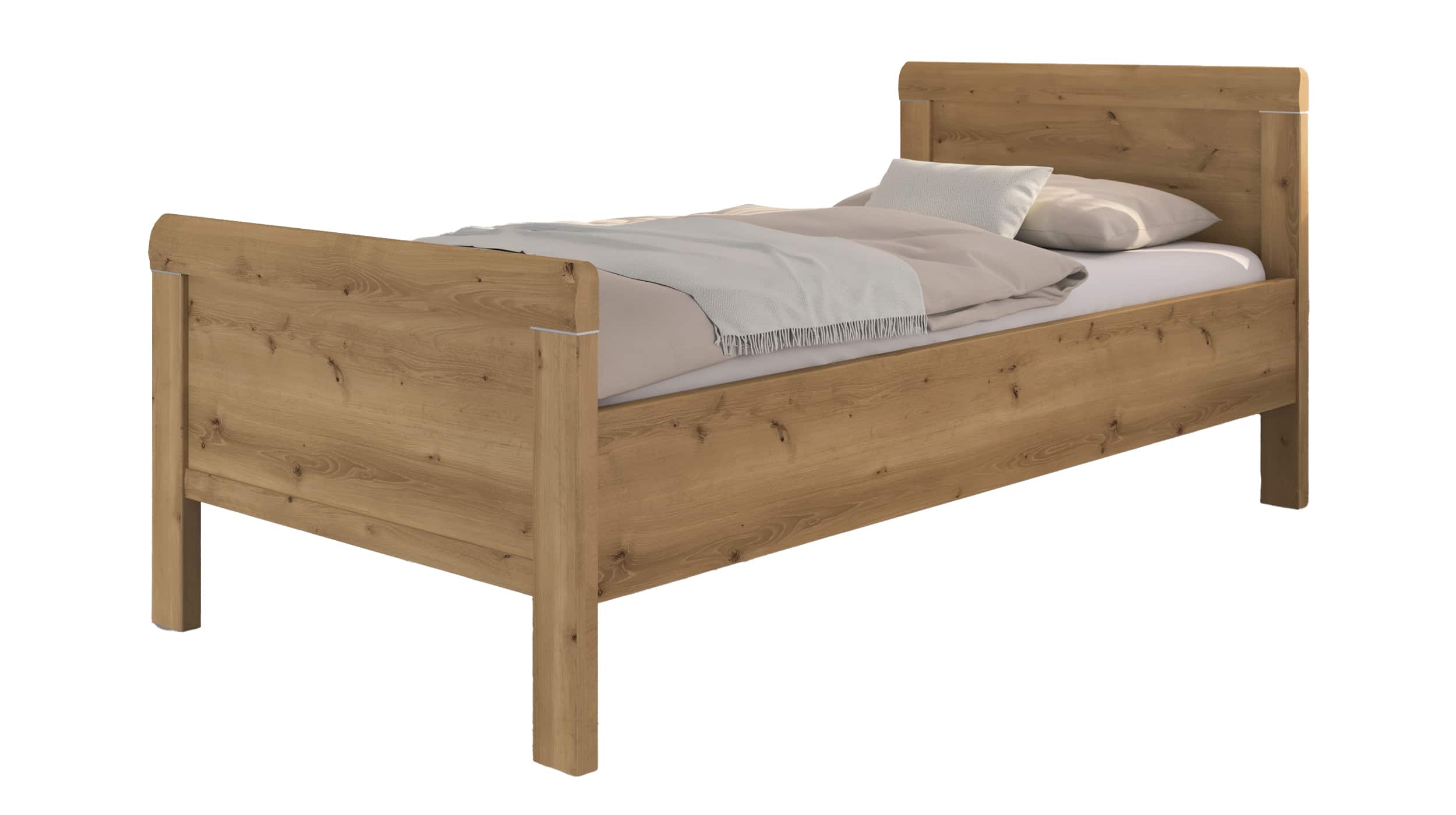 Einzelbett Futonbett 100 x 200 cm verstellbar Asteiche - rauch - EVELYN Einzelbett Futonbett 100 x 200 cm Asteiche - EVELYN