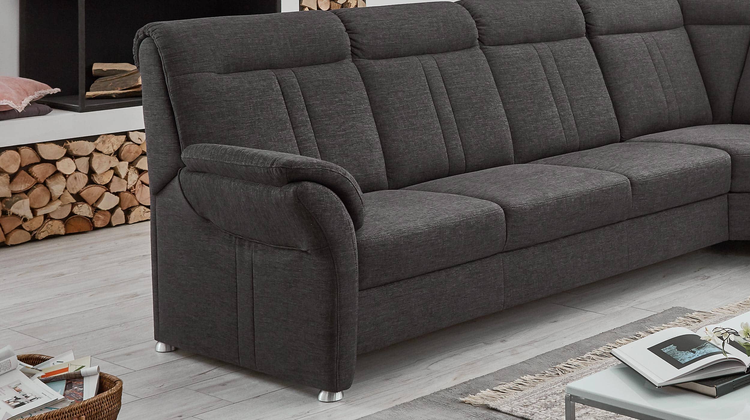 Couchliebe® Wohnlandschaft planbar - anthrazit - Basis Version - VINCENTO