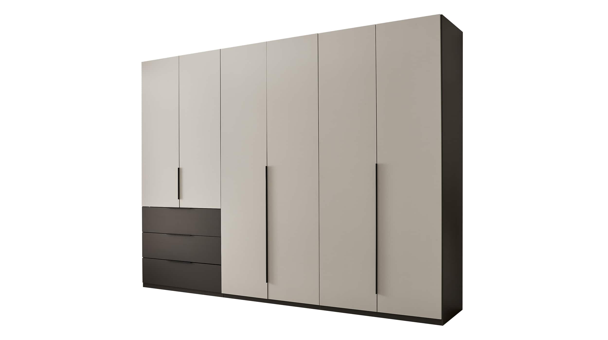 Kleiderschrank hellgrau - graphit - 300 cm - NUKA Kleiderschrank hellgrau - graphit - 300 cm - NUKA
