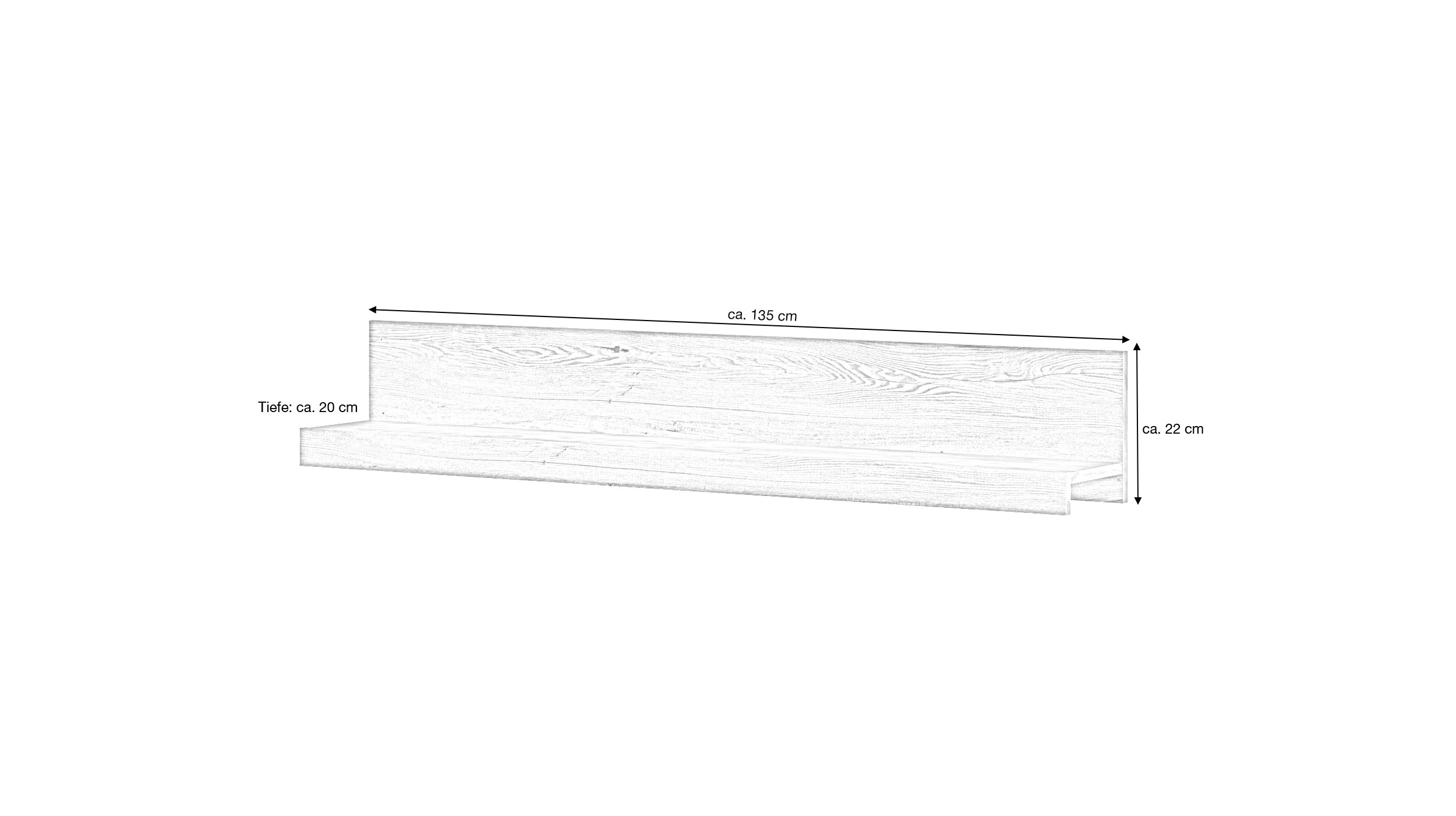Wandboard Kastanie Breslau 135 cm - RAPALLO