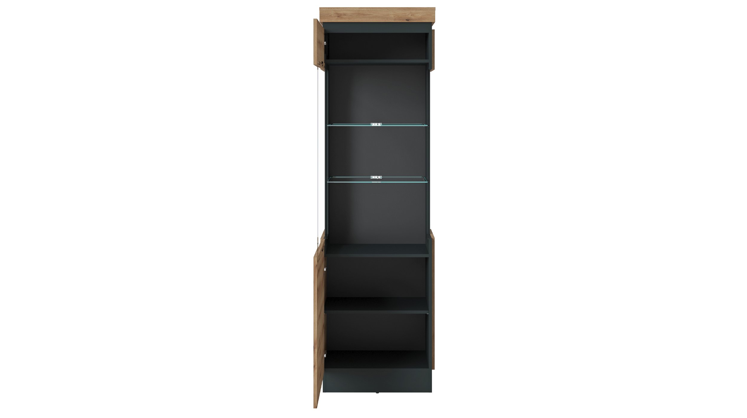 Vitrine Coast Evoke Eiche - grau 200 cm - CORTE