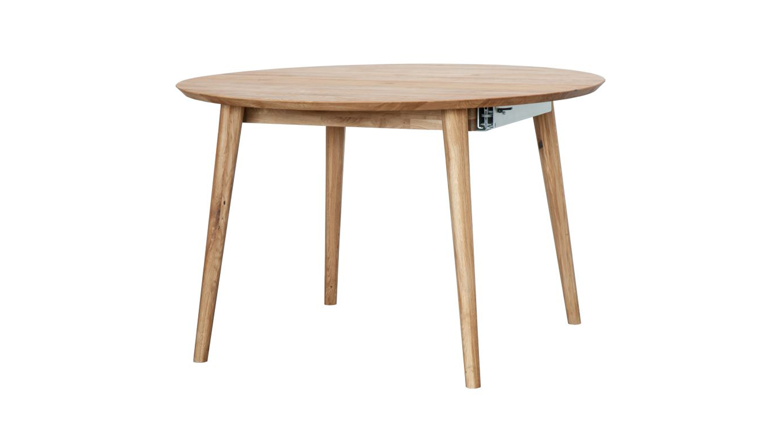 Esstisch rund Wildeiche massiv 120 cm ausziehbar - MATTI Esstisch rund Wildeiche massiv 120 cm ausziehbar - MATTI