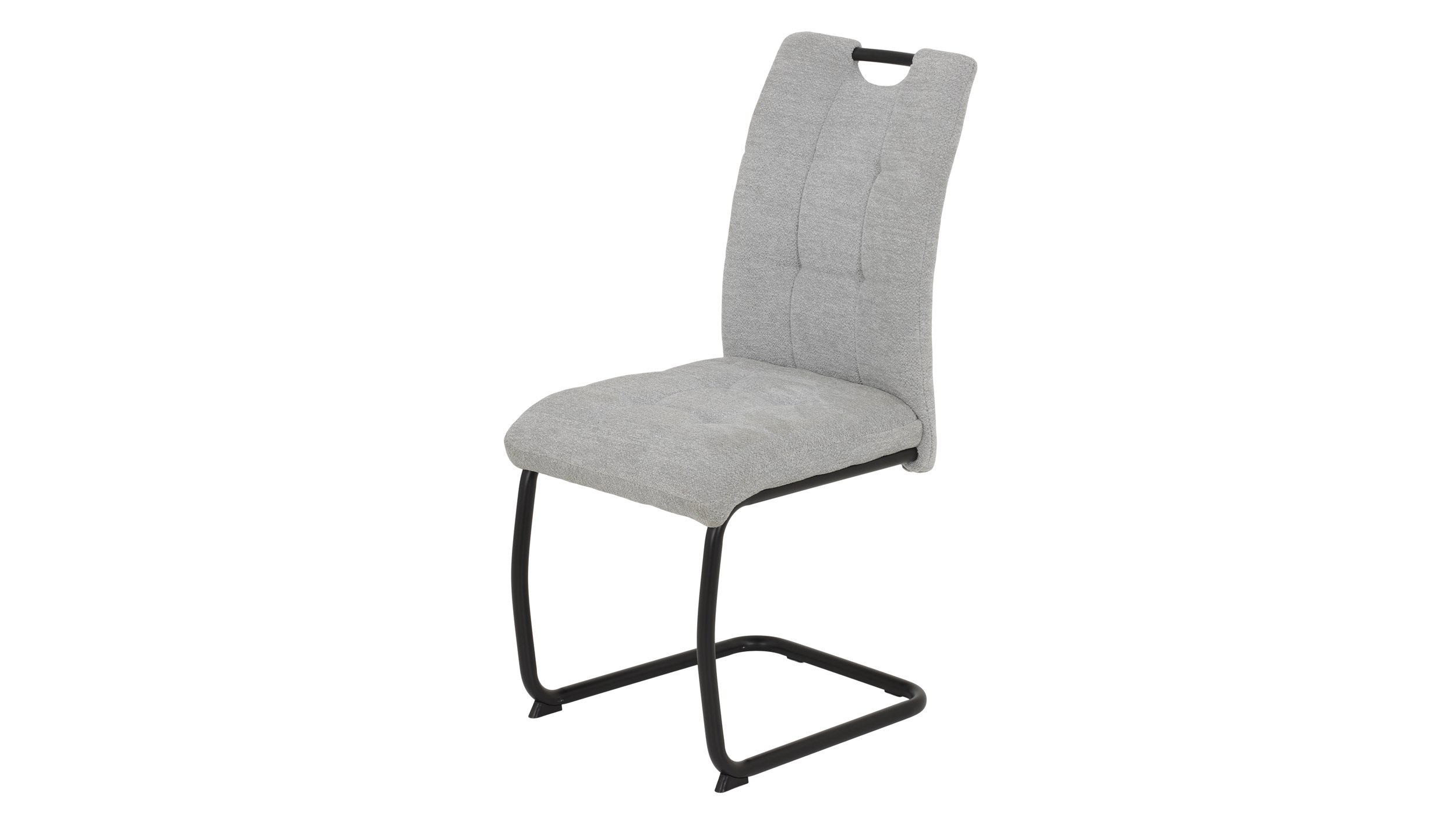 Schwingstuhl grau - TEDDY OPTIK - Webstoff - KARLA Schwingstuhl grau Freischwinger Webstoff - KARLA
