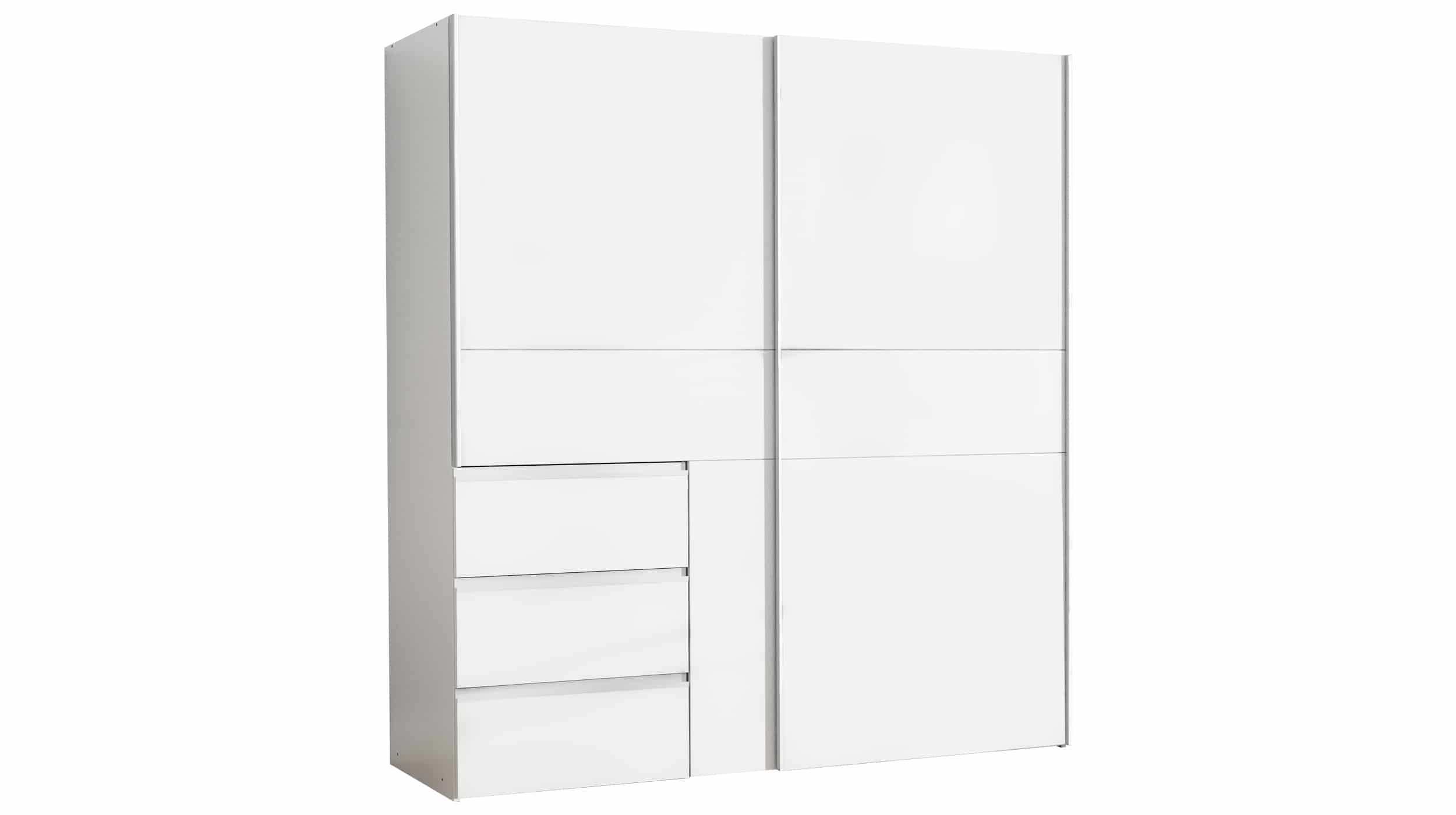 Schwebetürenschrank weiß Kleiderschrank 170 cm - WINN Schwebetürenschrank weiß 170 cm - WINN