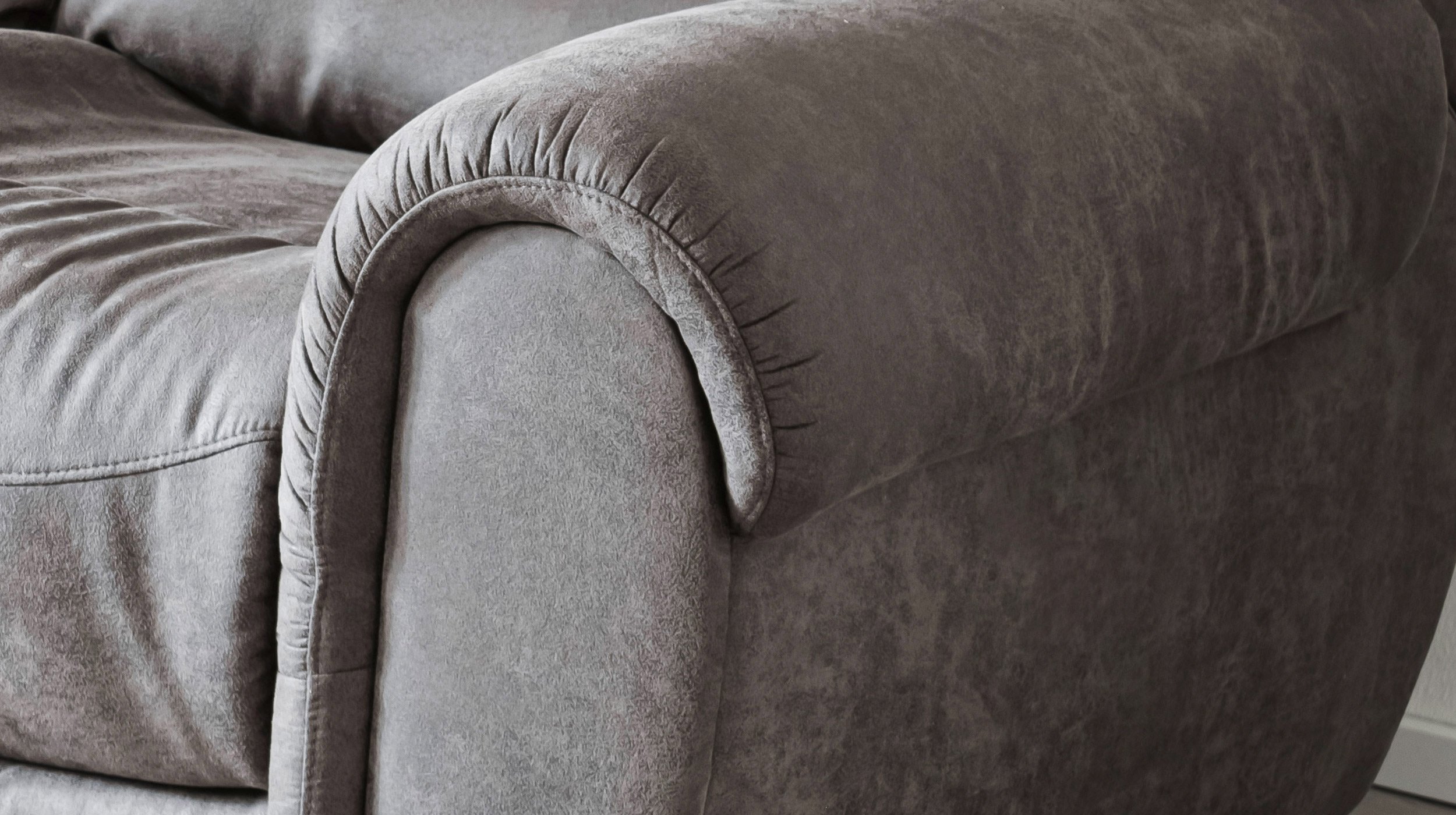 Einzelsofa 2-Sitzer grau 163 cm - Nosagunterfederung - PABLO