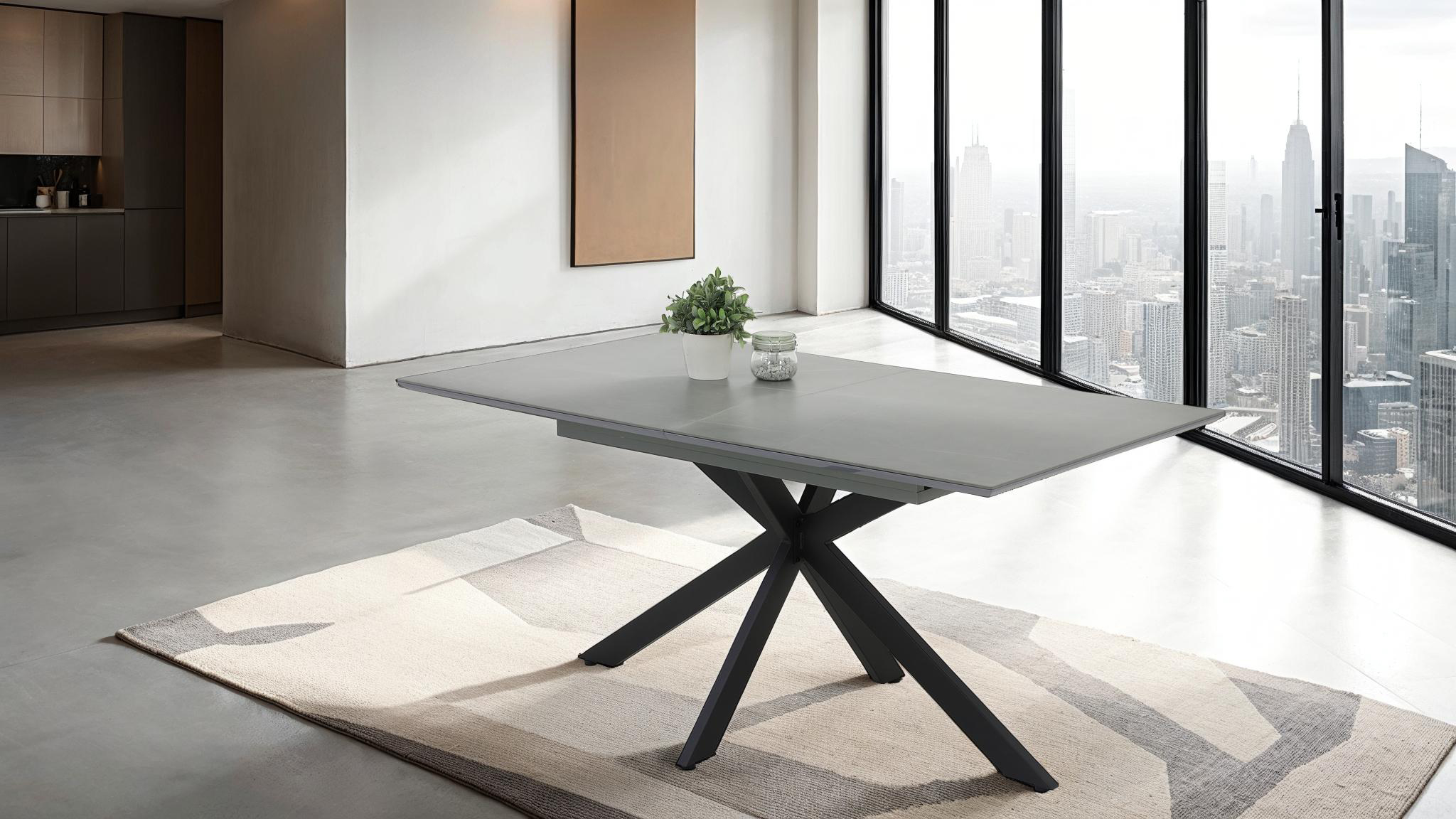 Esstisch 160 - 200 cm ausziehbar - Keramikoptik - CHIARA
