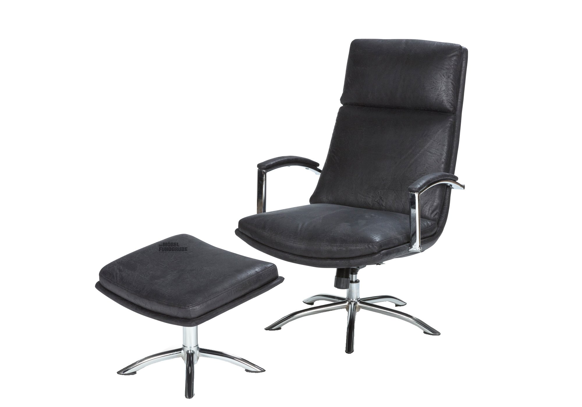 Relaxsessel schwarz Microfaserbezug - Hocker - FINN Relaxsessel schwarz Microfaserbezug - Hocker - FINN