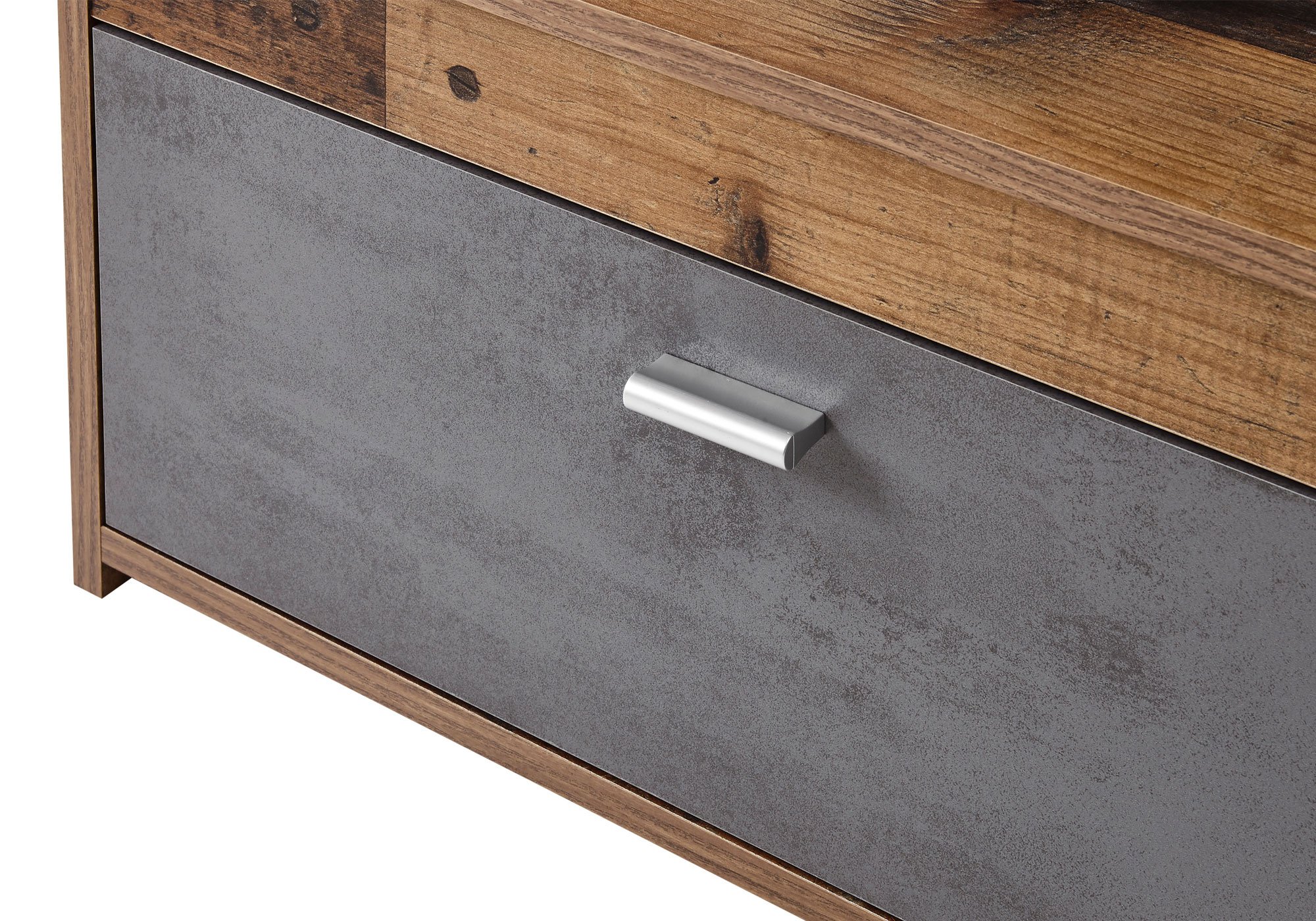 TV - Lowboard Old Style - grau 120 cm TV-Board - GEMMA