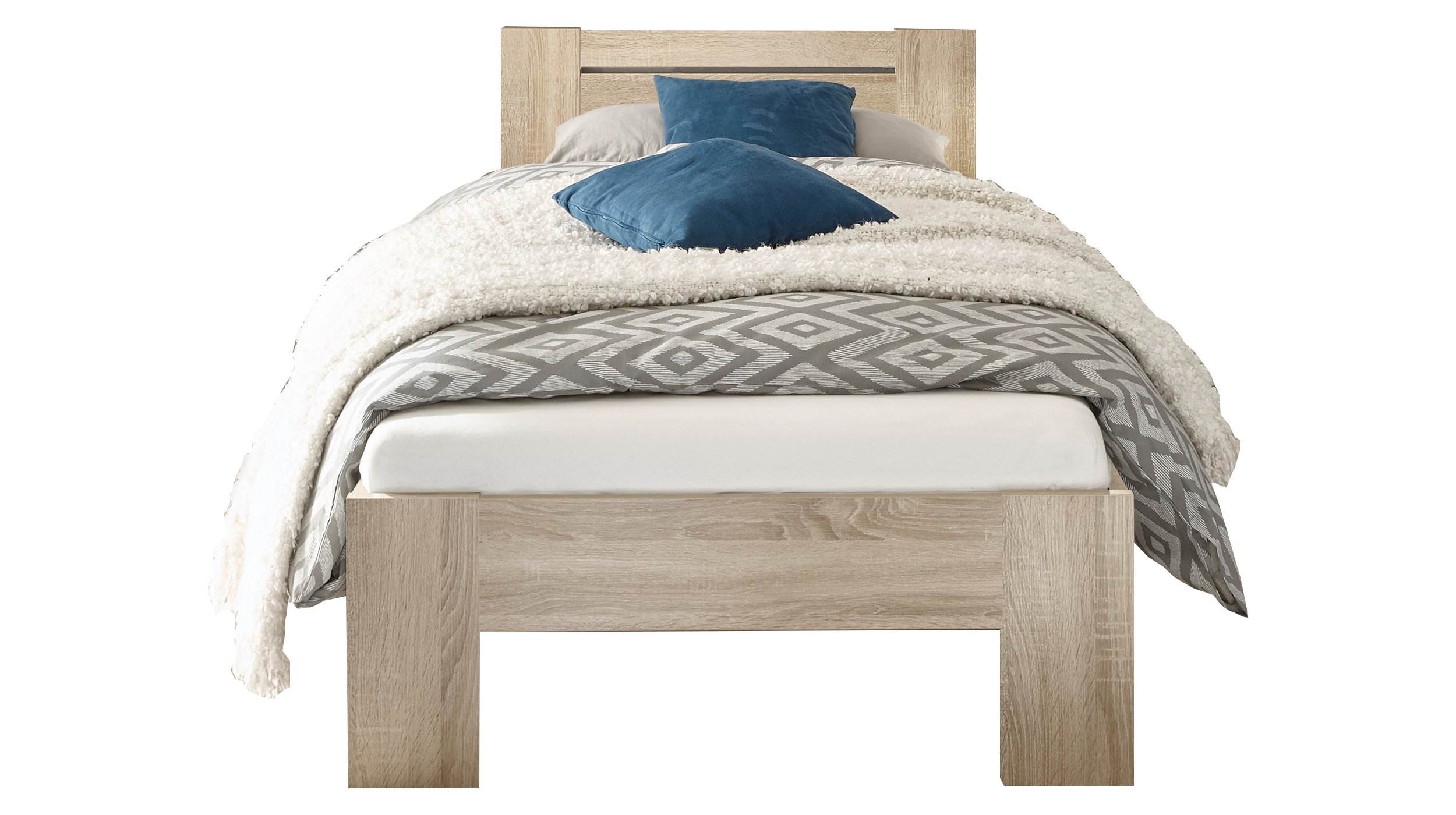 Futonbett 90 x 200 cm Sonoma Eiche - CANNES Futonbett 90 x 200 cm Sonoma Eiche - CANNES