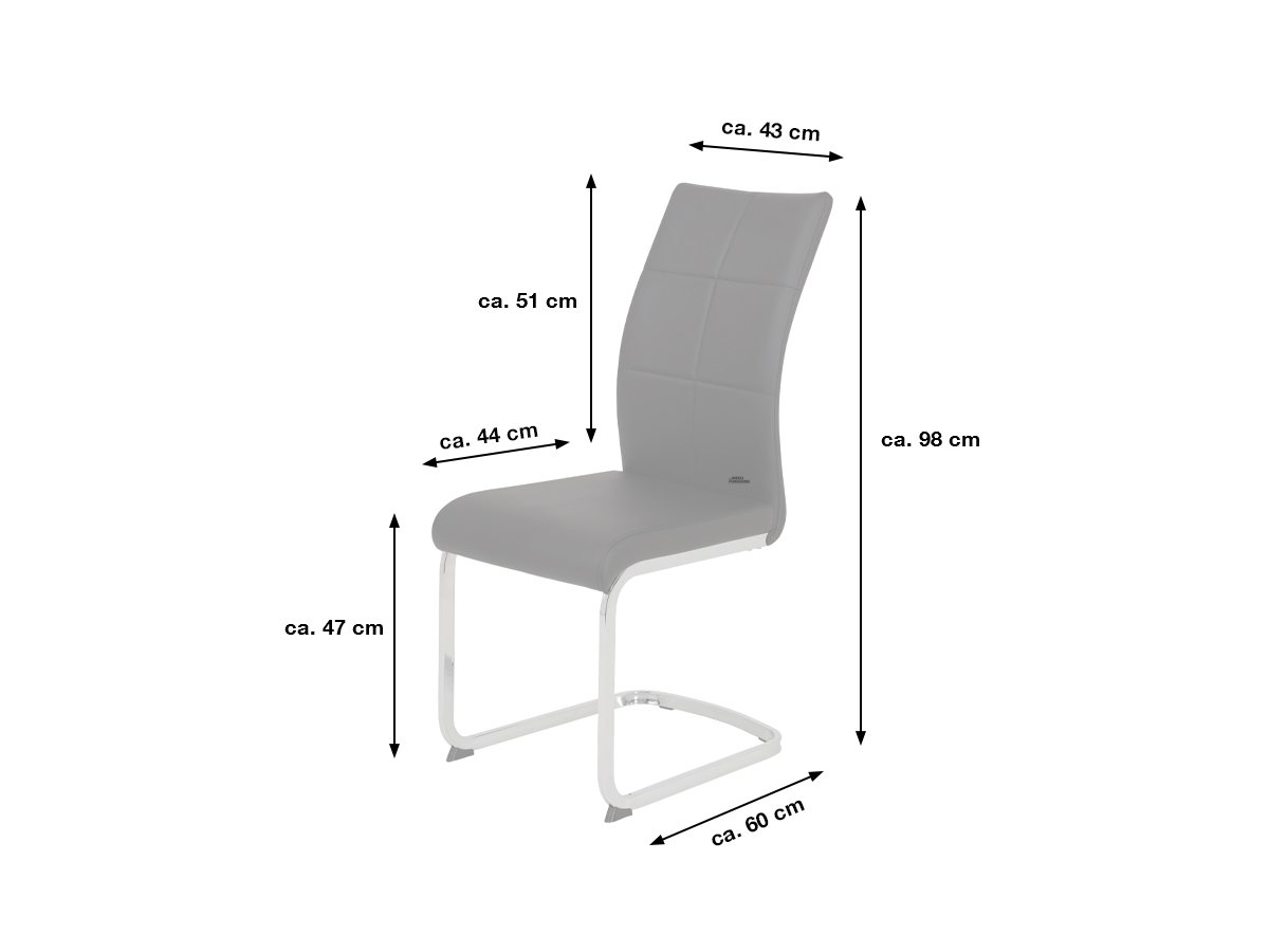 Schwingstuhl schwarz Freischwinger Lederlook - MAGDA