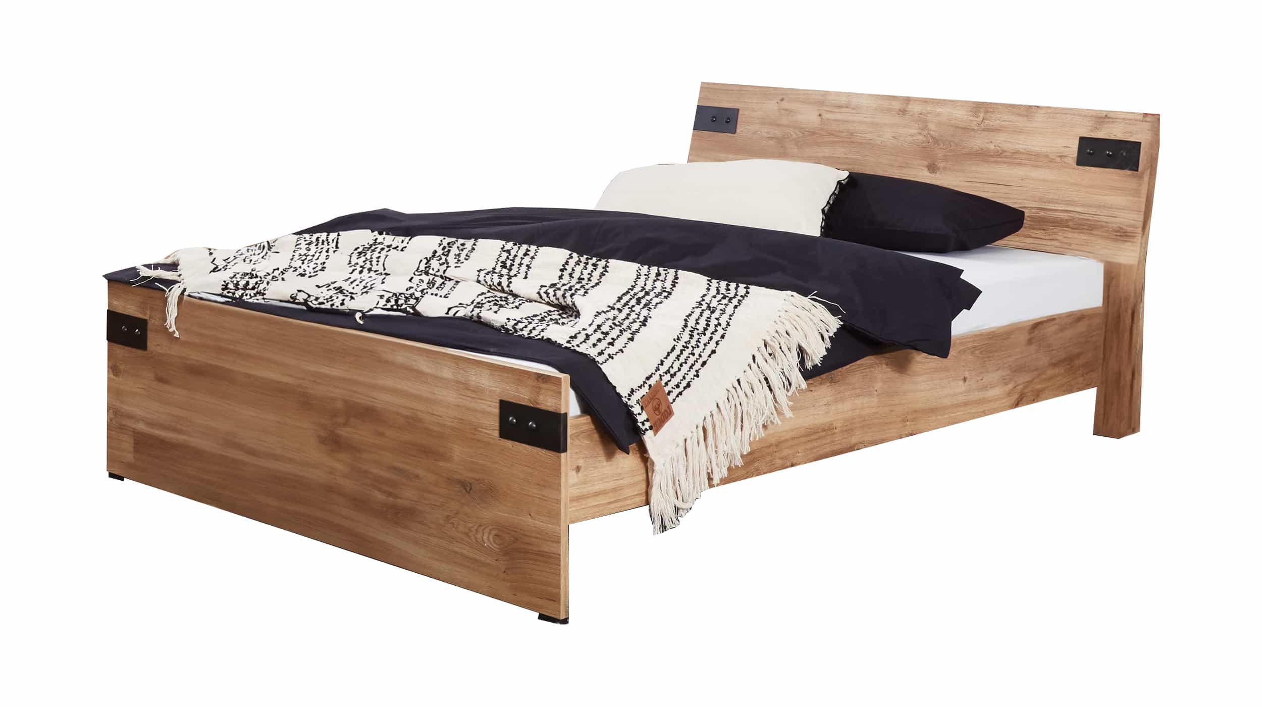 Jugendbett 140 x 200 cm Plankeneiche - graphit - LIVERPOOL Jugendbett 140 x 200 cm Plankeneiche - LIVERPOOL