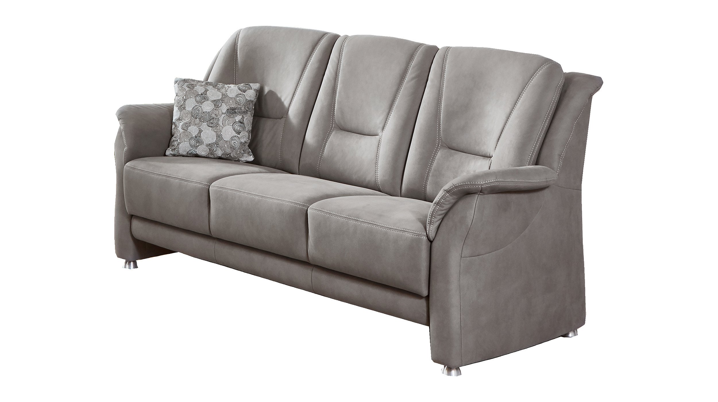 Einzelsofa 3-Sitzer grau 198 cm Federkern - LIGERO Einzelsofa 3-Sitzer grau 198 cm Federkern - LIGERO