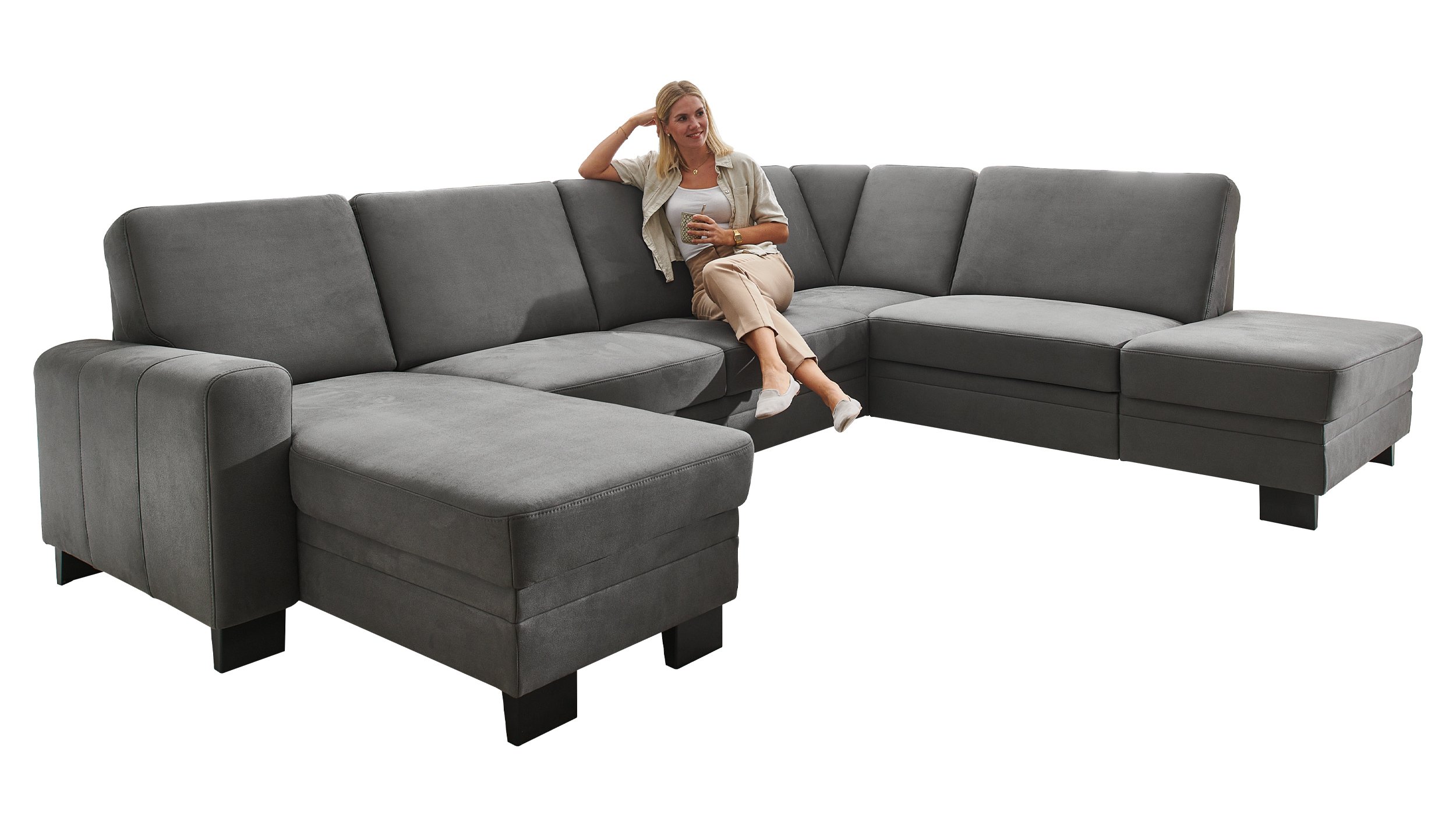 Couchliebe® Wohnlandschaft planbar - anthrazit - Basis Version - CINCINATTI Couchliebe® Wohnlandschaft planbar - anthrazit - Basis Version - CINCINATTI