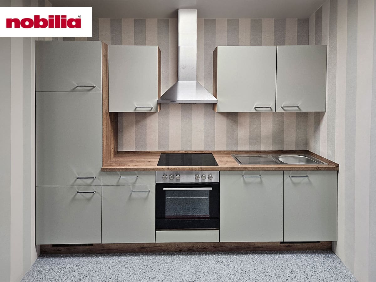 Küchenzeile 280 cm - mit Geräten - Küchenfronten matt - SENSO
