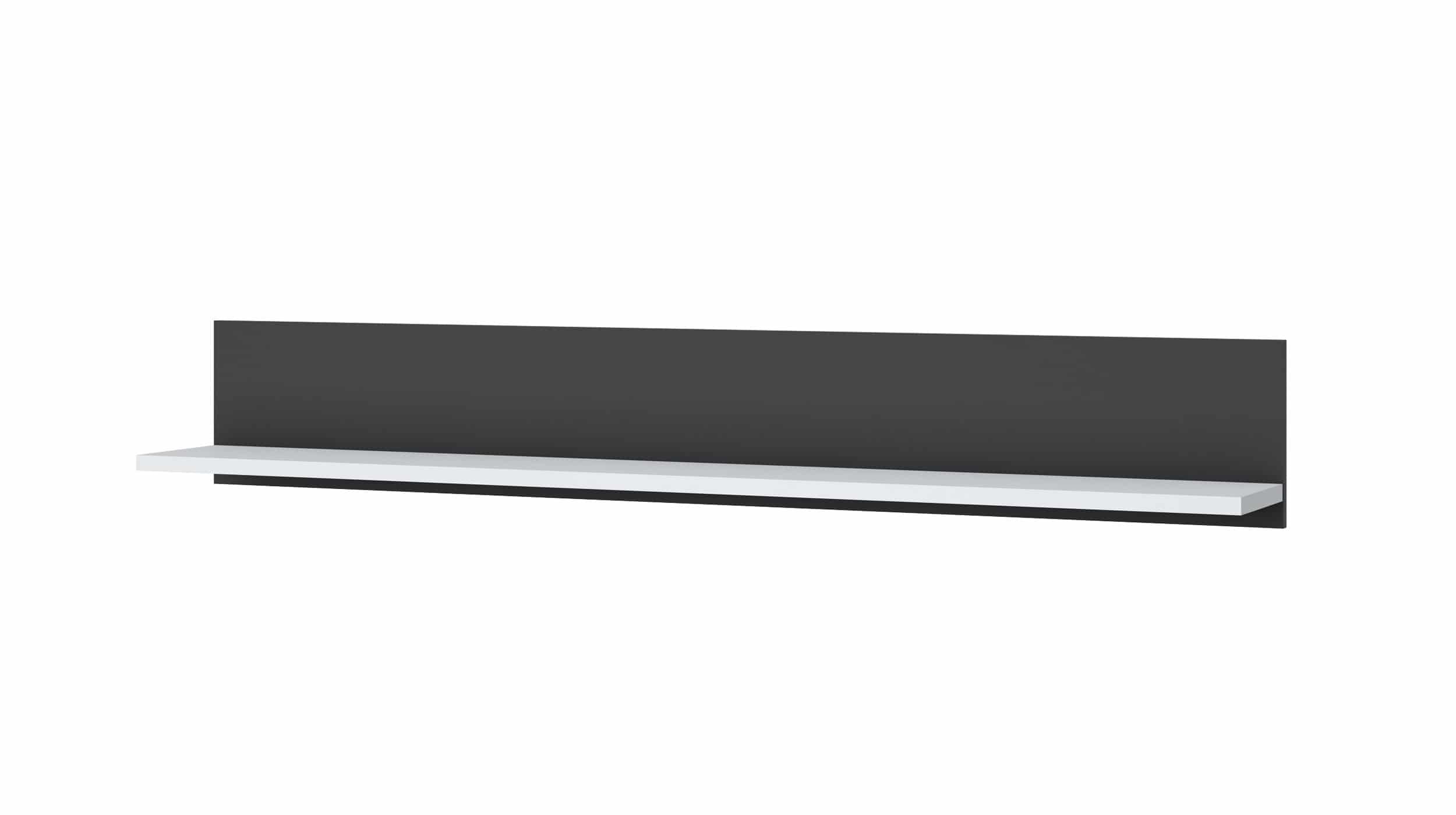 Wandboard alpinweiß - anthrazit 160 cm - CAMPANIA
