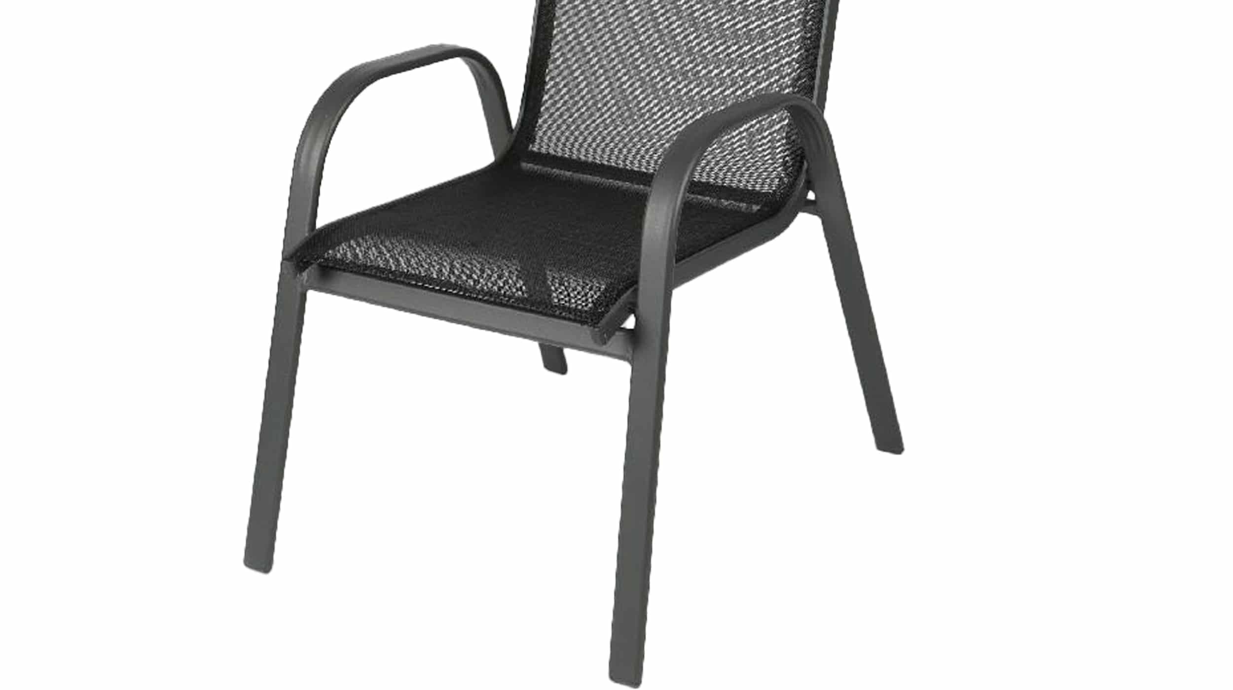 Gartenstuhl Stapelstuhl schwarz 73 x 54 cm - LOLA 