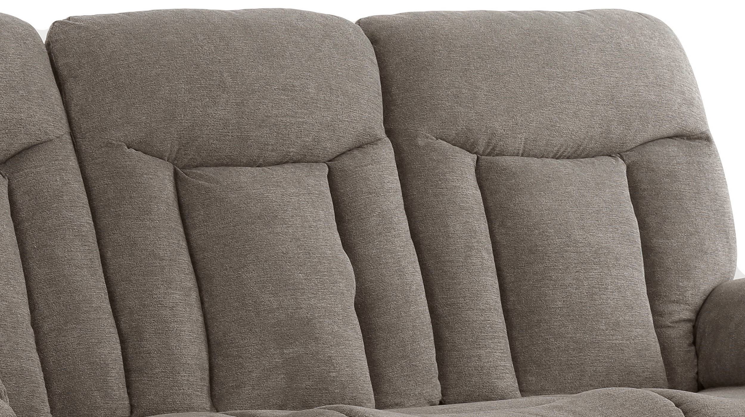 Einzelsofa 3-Sitzer grau 189 cm - mit Relaxfunktion - SERIO