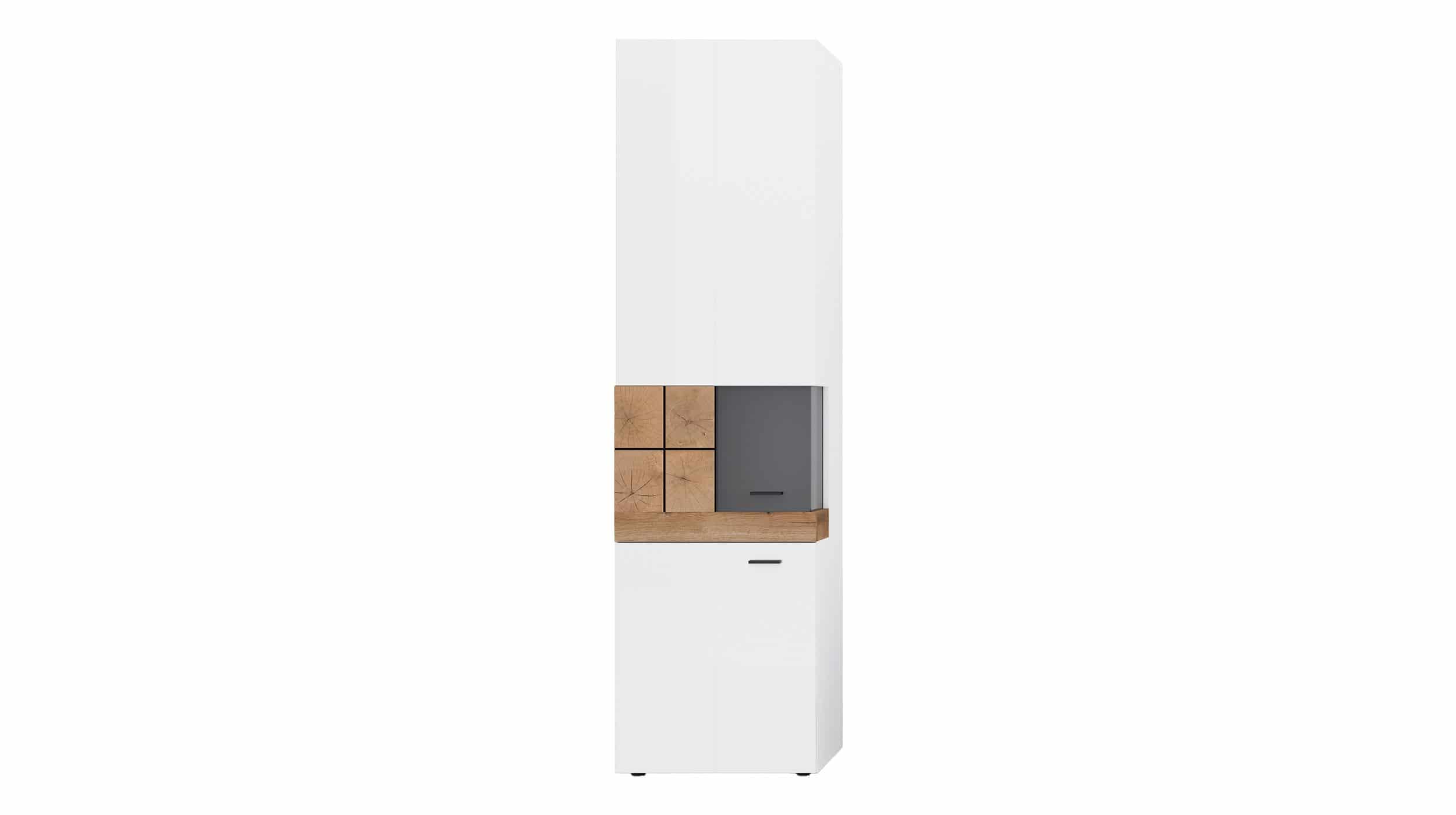 Vitrine mit Glastür weiß Hochglanz - Coast Evoke Eiche 55 cm - ORETA Vitrine mit Glastür weiß Hochglanz - Coast Evoke Eiche 55 cm - ORETA