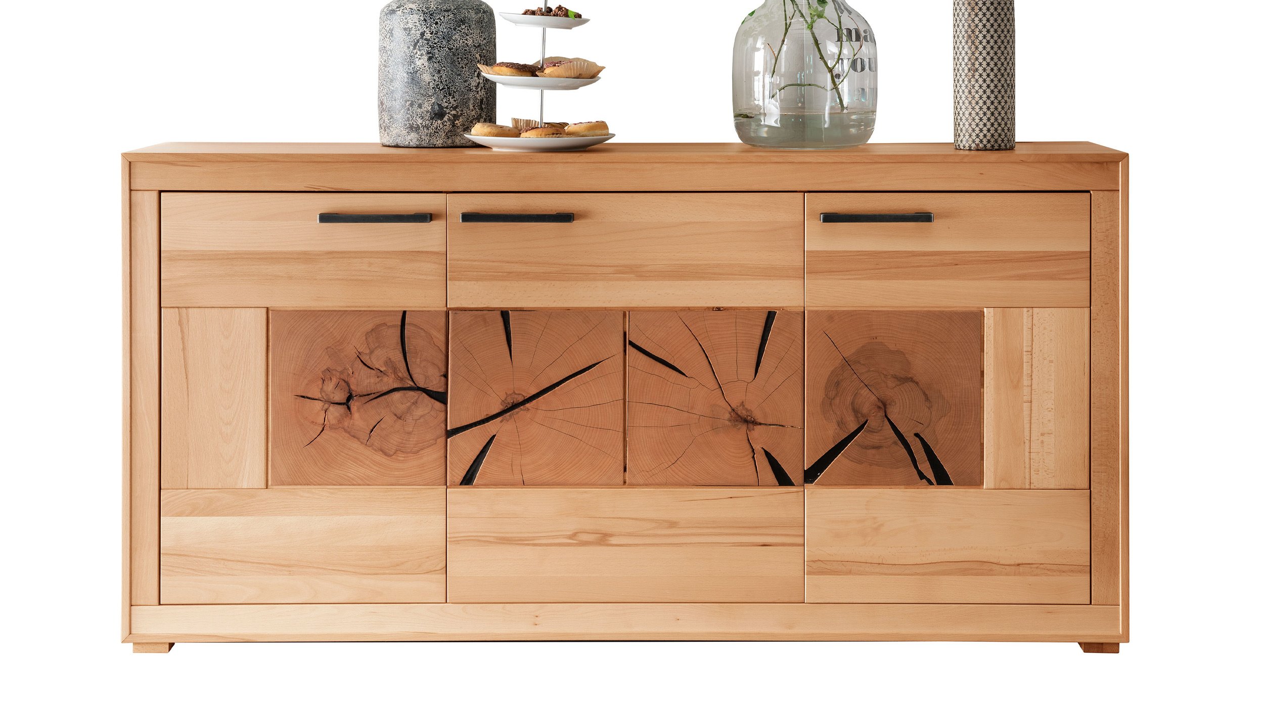 Sideboard mit 3 Türen Kernbuche massiv - 171 cm - LUIS Sideboard mit 3 Türen Kernbuche massiv - 171 cm - LUIS