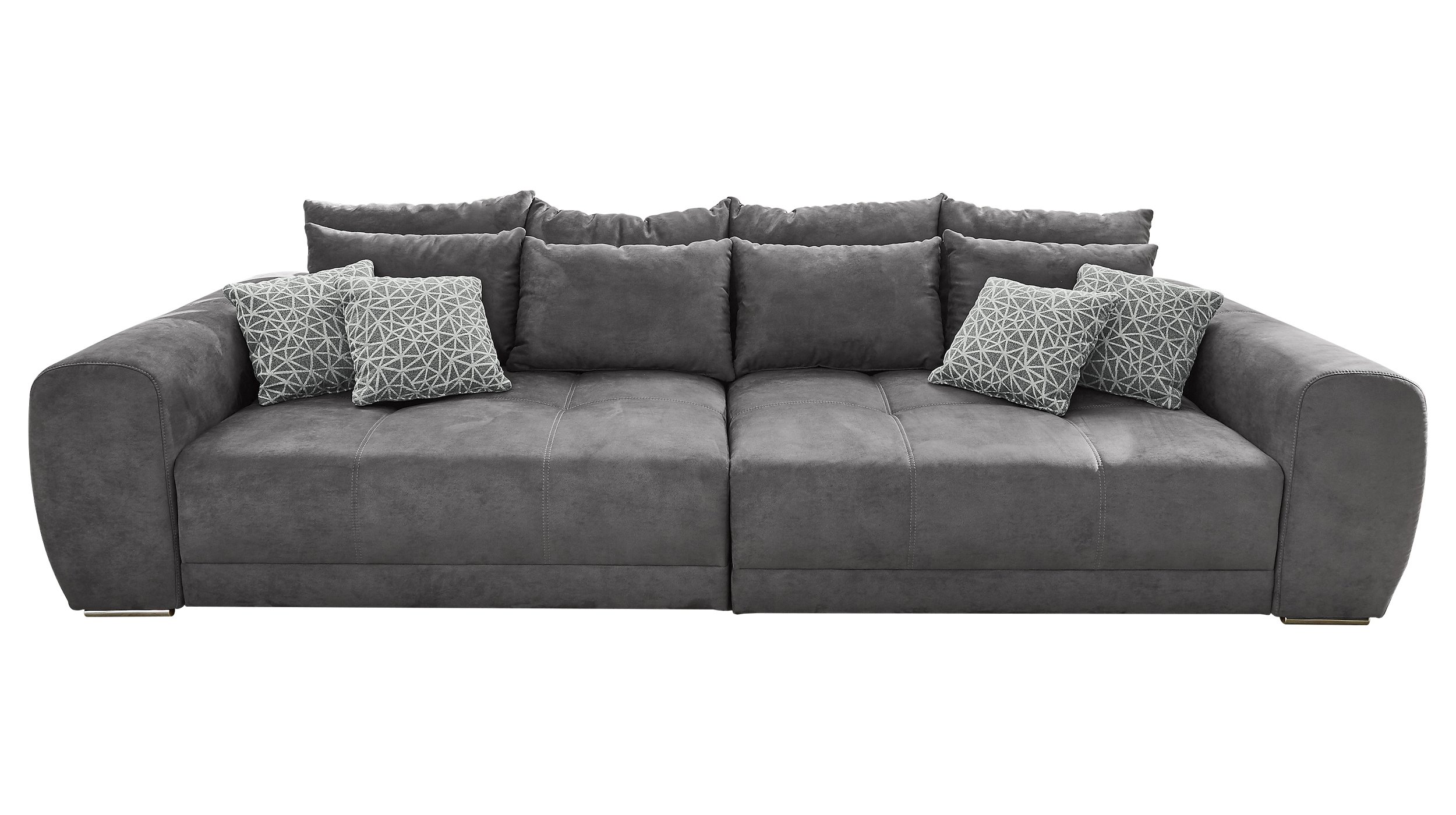 Big Sofa mit Federkern grau 306 cm - MOLDAU Big Sofa mit Federkern grau 306 cm - MOLDAU