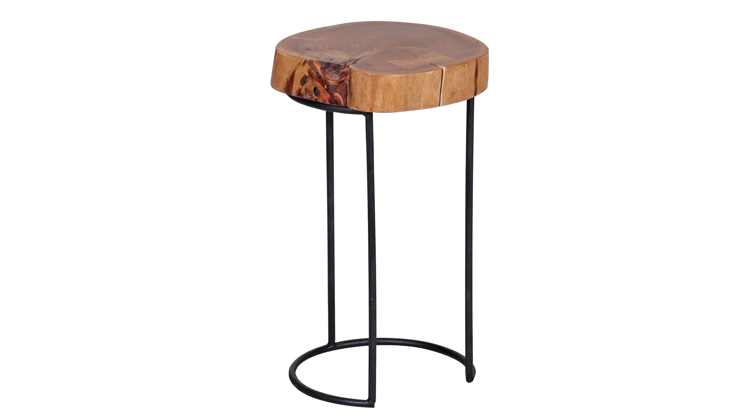 Beistelltisch Akazie massiv lackiert - rund - 28 x 45 cm - ACAS Beistelltisch Akazie massiv lackiert rund 28 x 28 x 45 cm - ACAS