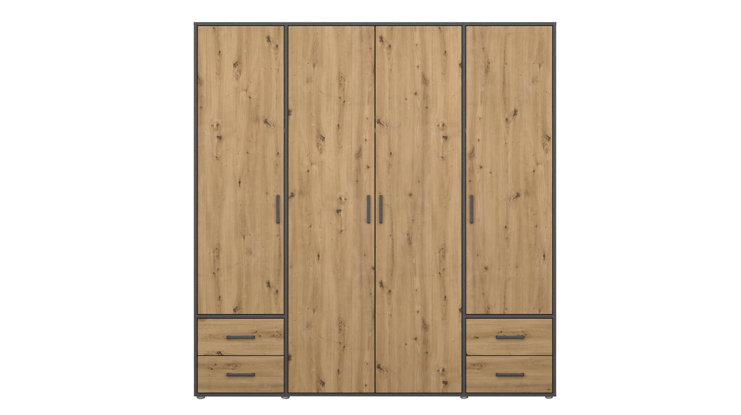 Kleiderschrank Artisan Eiche - grau - 187 cm - rauch - VOYAGER Kleiderschrank 187 cm Artisan Eiche - grau - VOYAGER