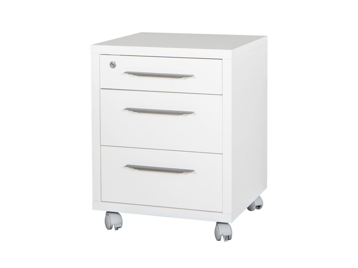 Rollcontainer weiß hochglanz 47 x 45 cm - KRONOS Rollcontainer weiß hochglanz 47 x 45 cm - KRONOS