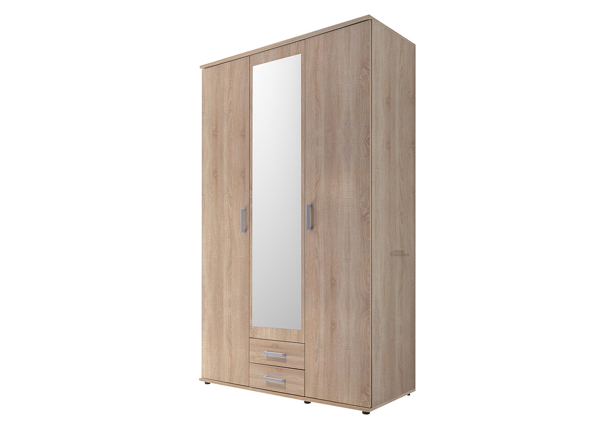 Kleiderschrank mit Spiegel - Sonoma Eiche - 120 cm - KARL Kleiderschrank mit Spiegel - Sonoma Eiche - 120 cm - KARL