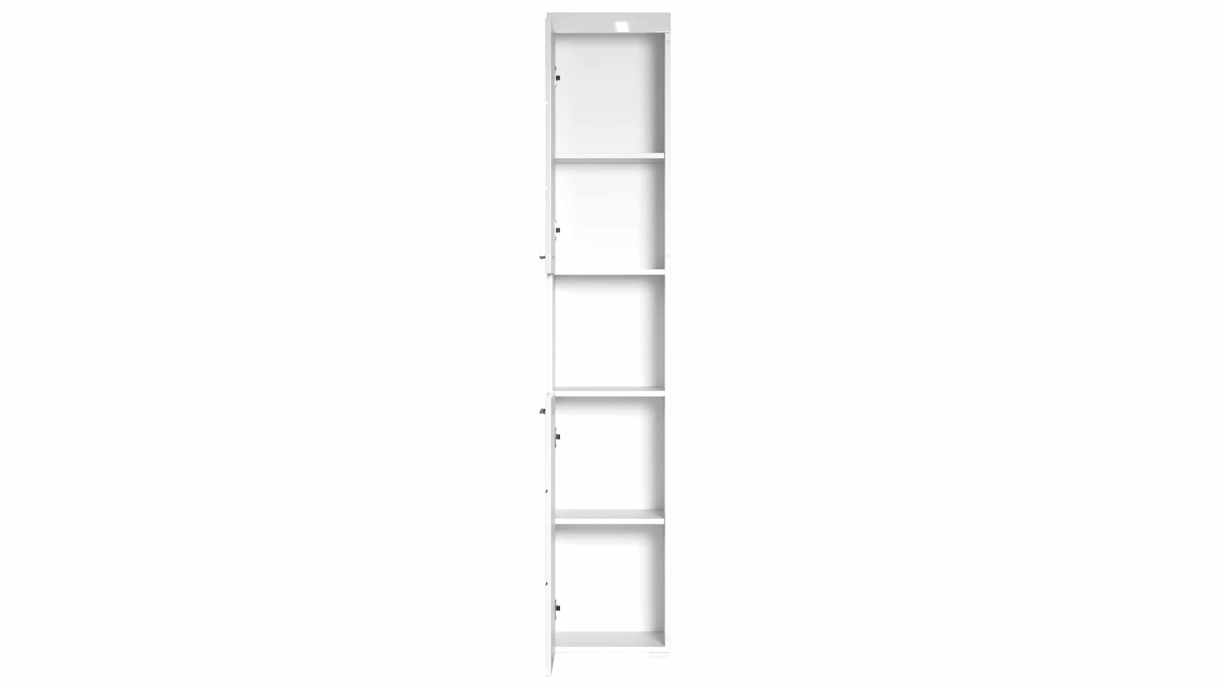 Bad Hochschrank weiß hochglanz 2 Türen Breite 37 cm - AMANDA